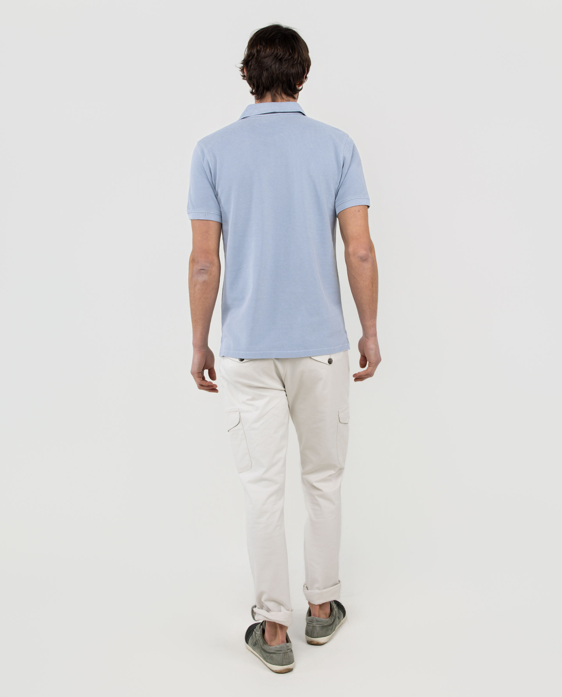 Polo con tinte natural de hombre liso - El Ganso - Azul Azul-4