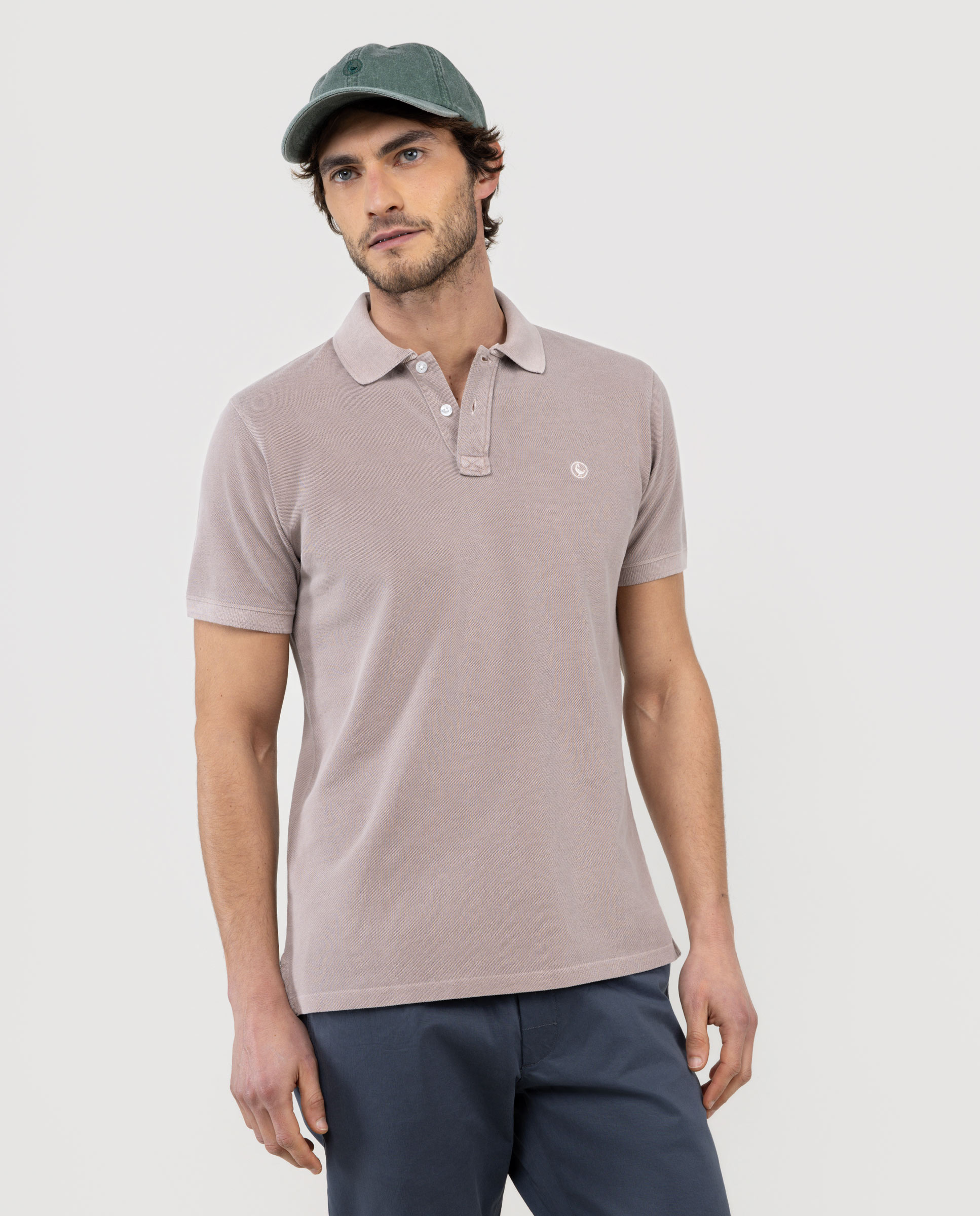 Imagen 0 de Polo con tinte natural de hombre liso Malva