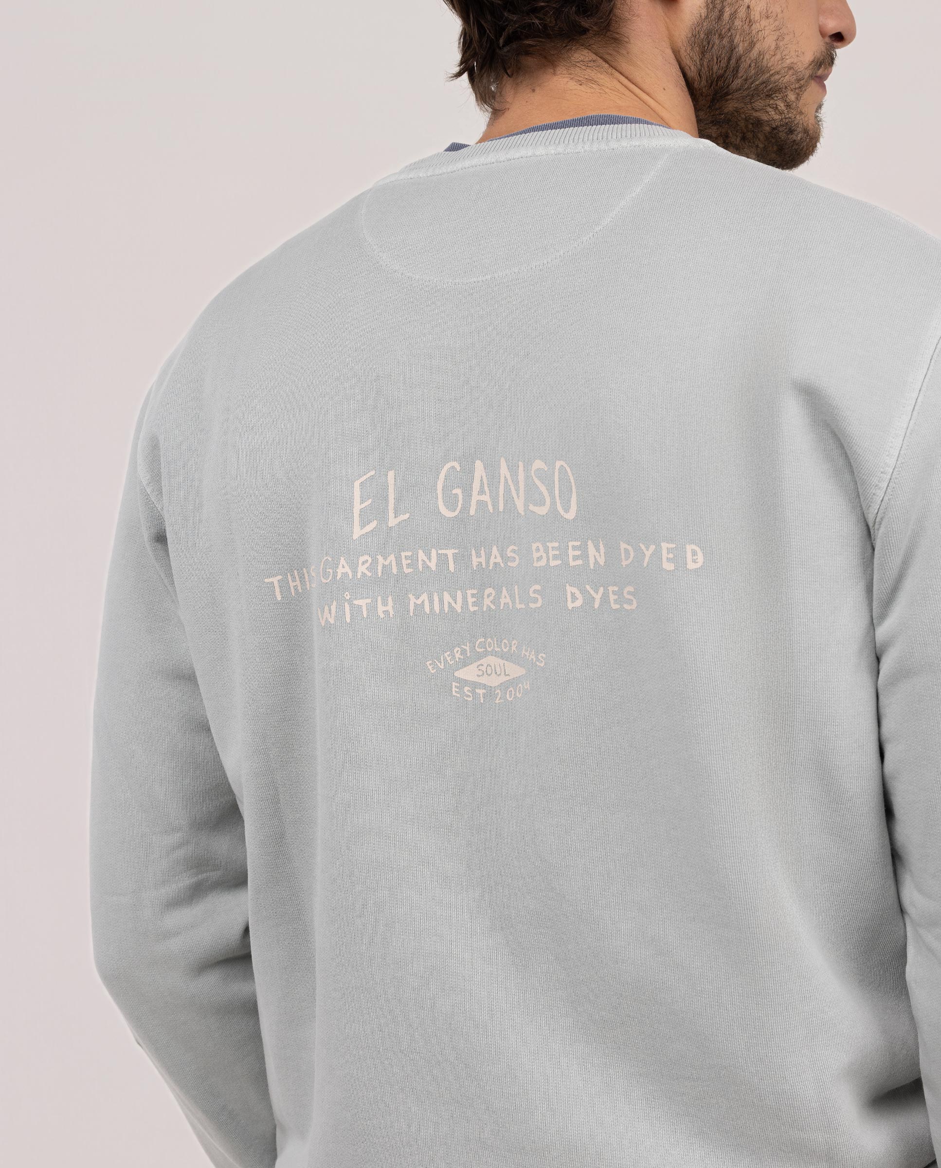 Sudadera cuello caja print zapatillas - El Ganso - Gris Verde-4