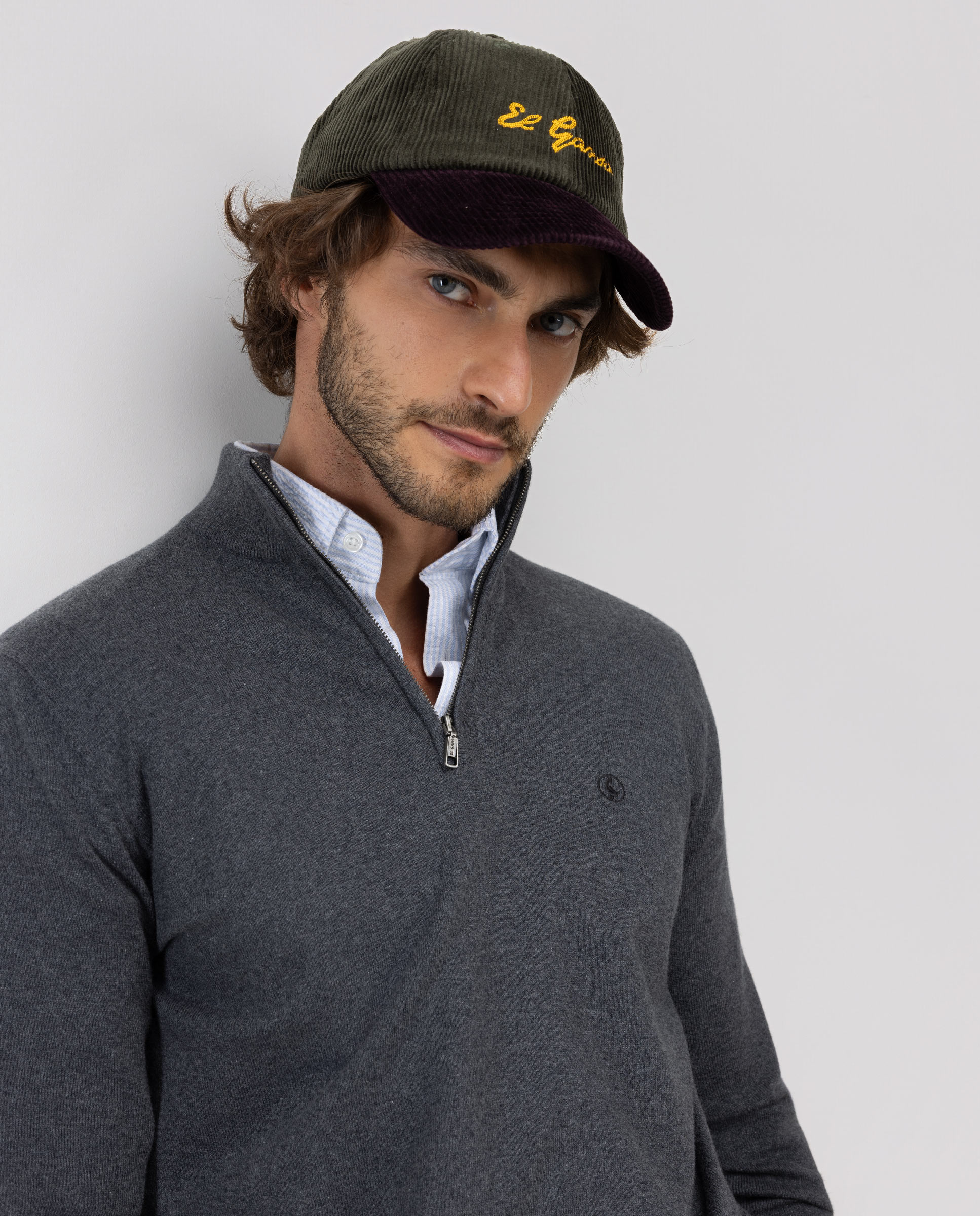 Imagen 3 de Jersey de hombre cuello camionero liso - El Ganso - Gris marengo Gris marengo