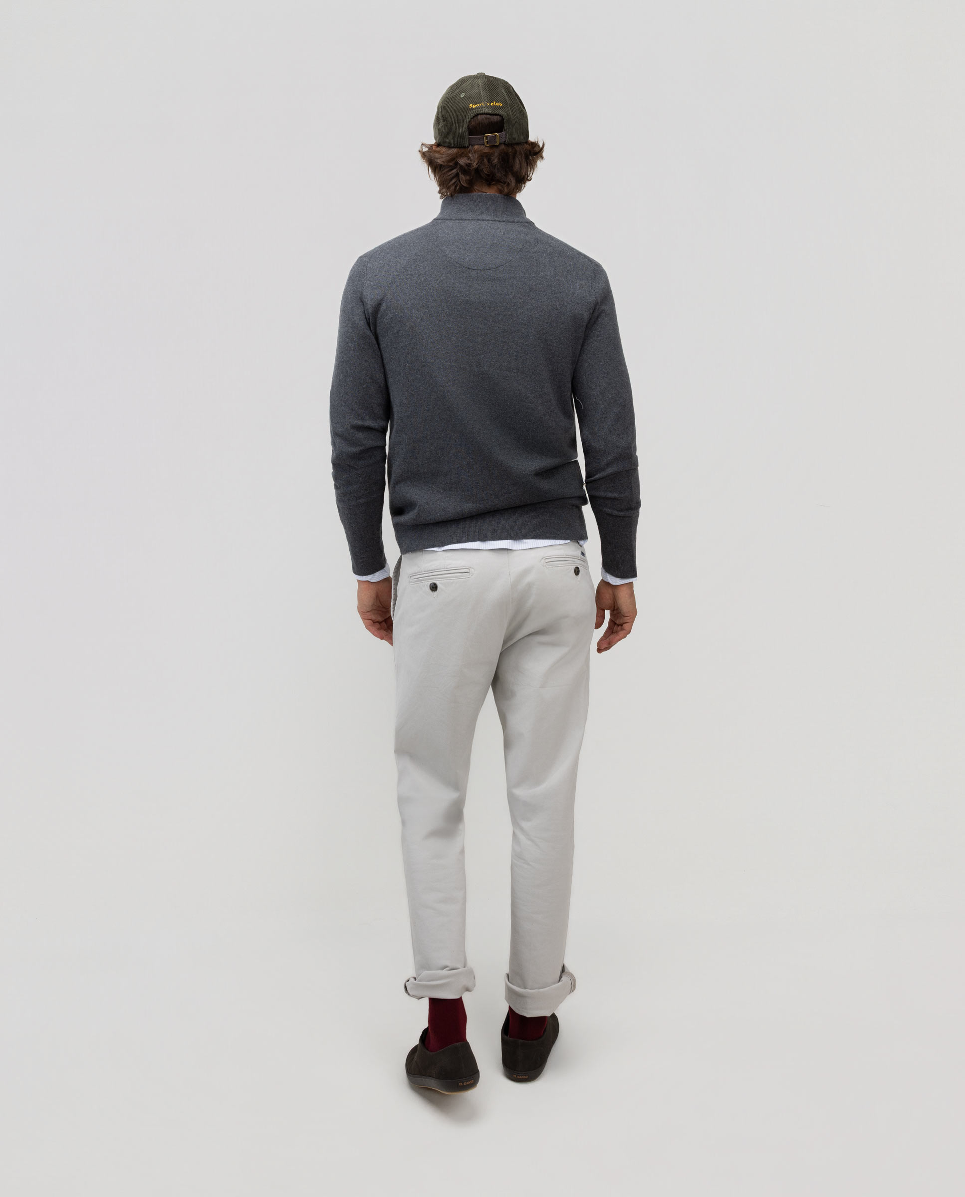 Imagen 4 de Jersey de hombre cuello camionero liso - El Ganso - Gris marengo Gris marengo