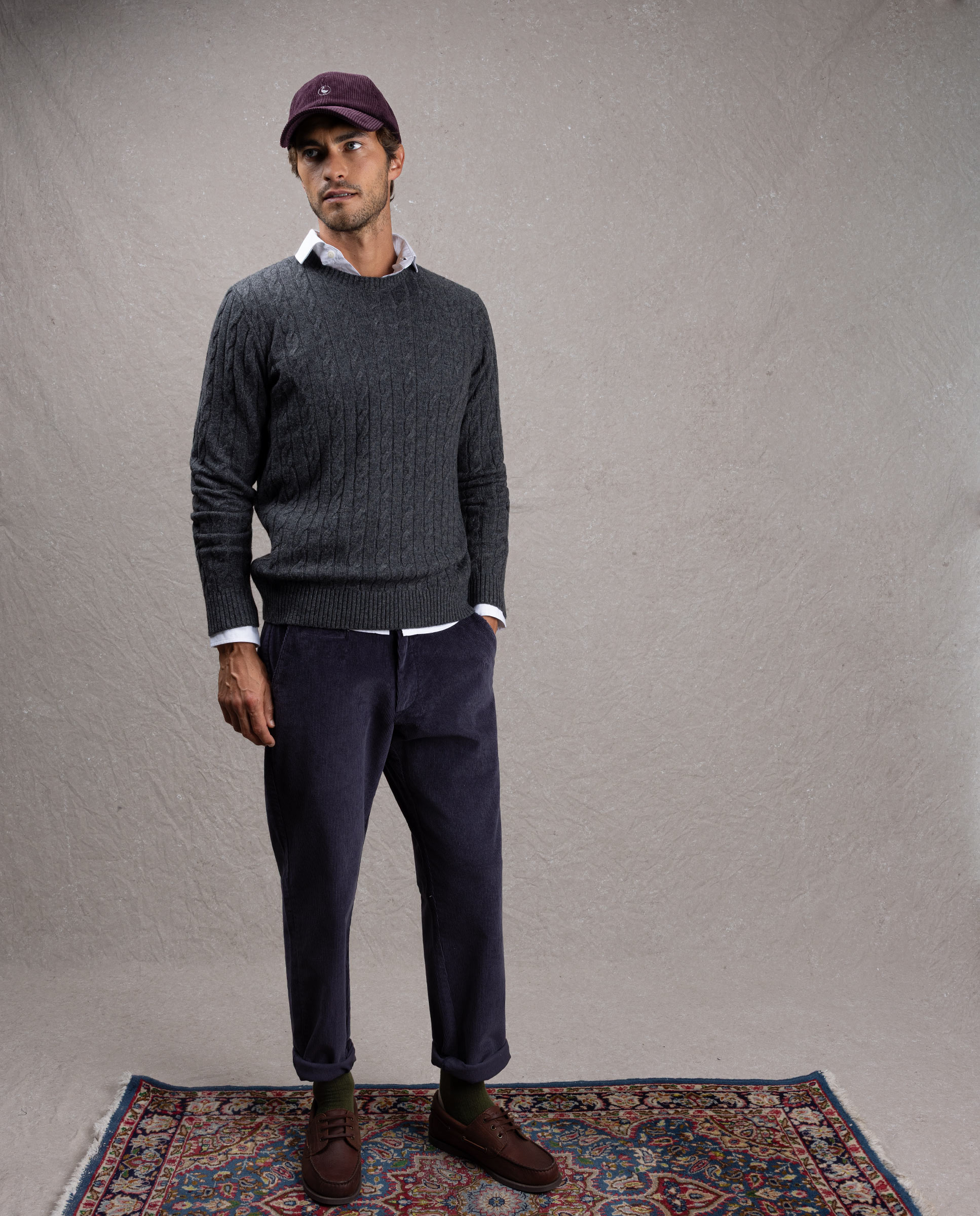 Imagen 2 de Jersey de de hombre de cable liso - El Ganso - Gris Gris