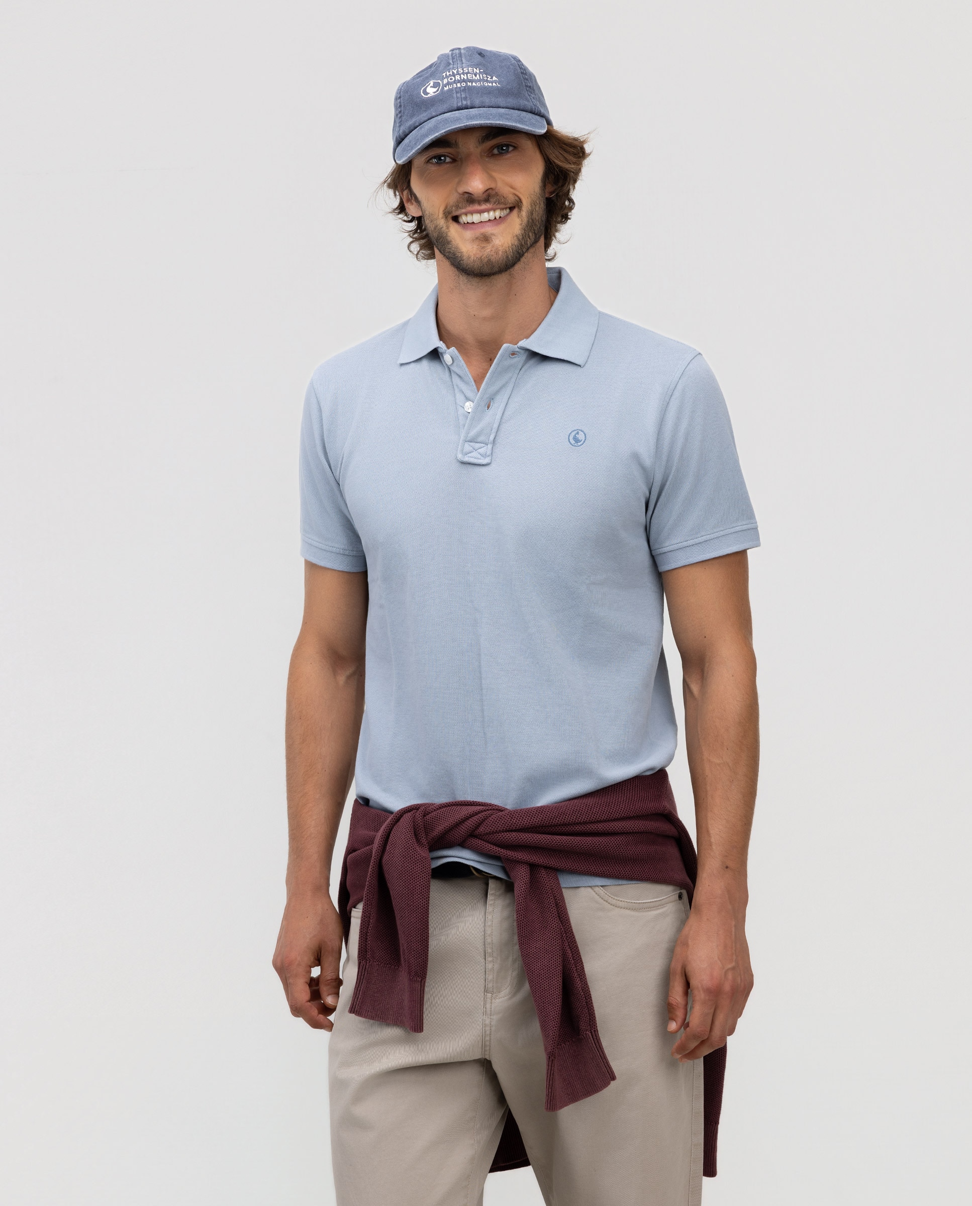 Polo de hombre piqué liso - El Ganso - Azul celeste Azul celeste-1