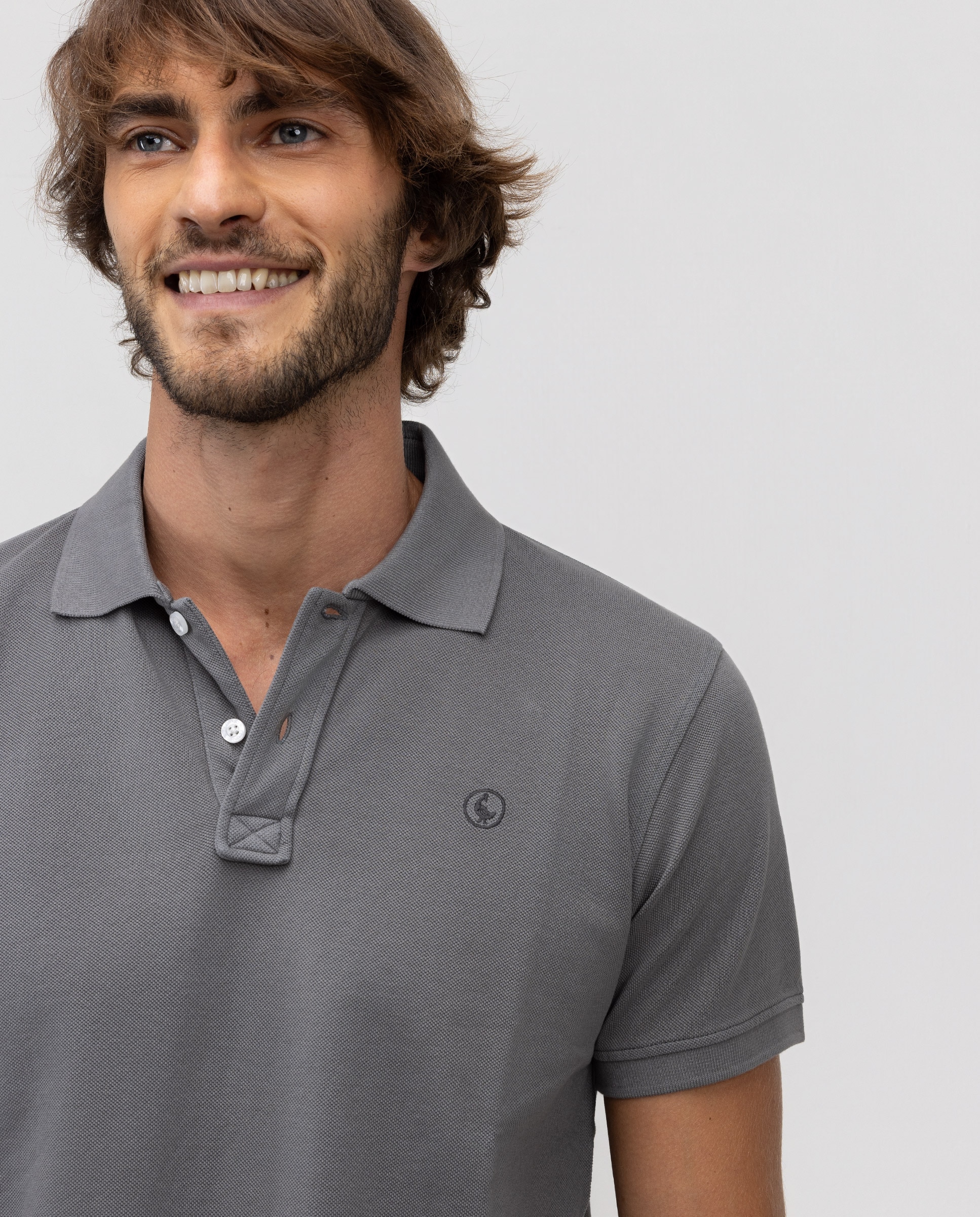 Polo de hombre piqué liso - El Ganso - Gris Gris-3