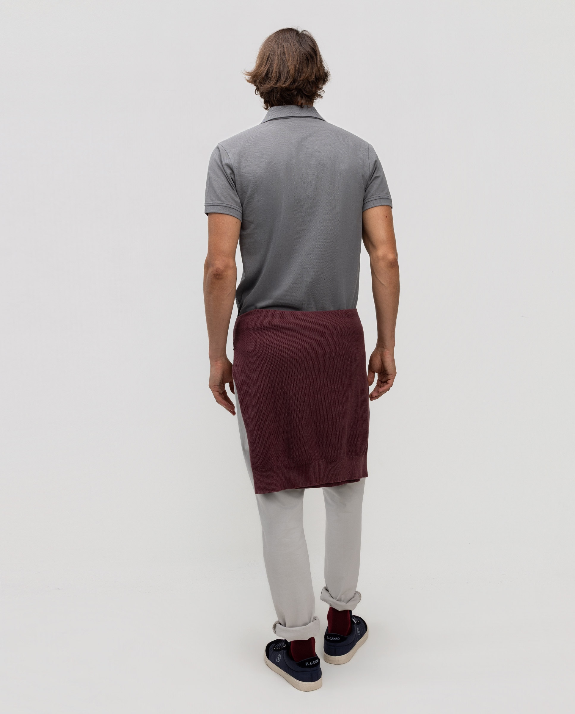Polo de hombre piqué liso - El Ganso - Gris Gris-4