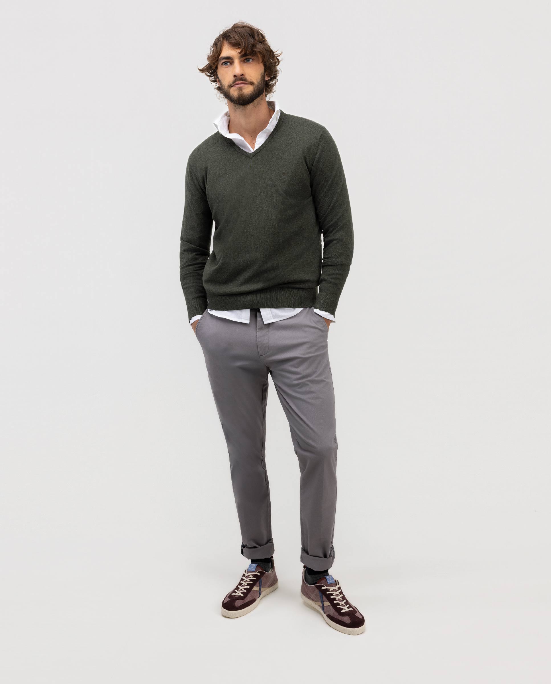 Imagen 1 de Pantalón de hombre chino liso - El Ganso - Gris Gris