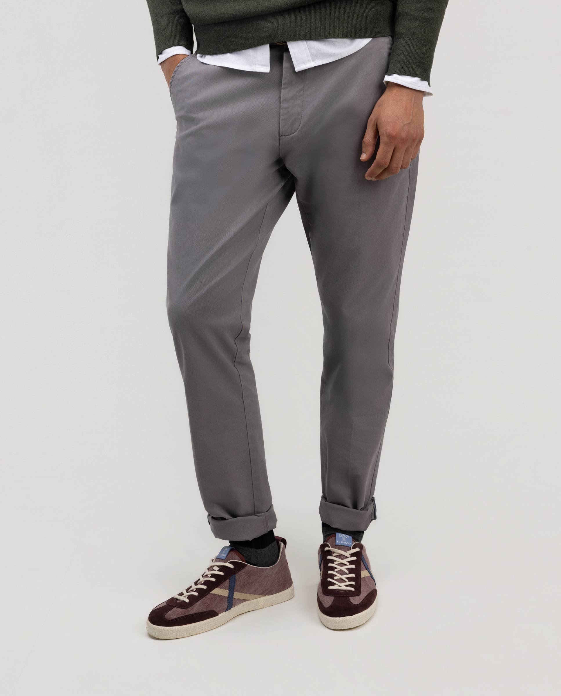 Pantalón de hombre chino slim - El Ganso - Verde Verde-2