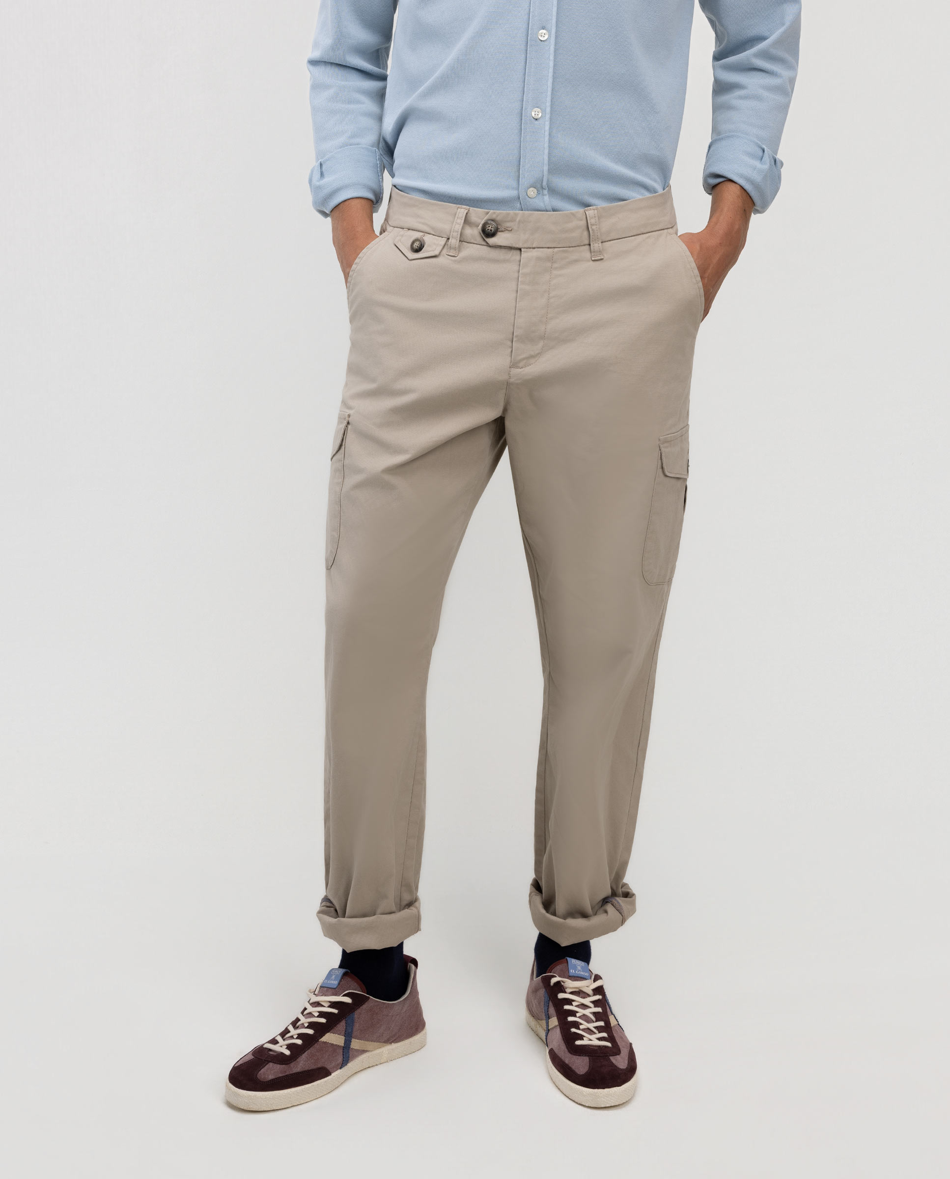 Pantalón de hombre cargo liso - El Ganso - Beige Beige-1