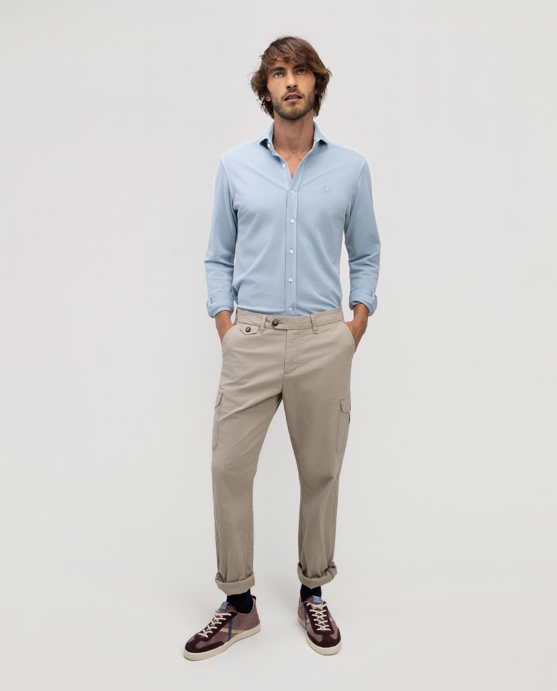 Pantalón de hombre cargo liso - El Ganso - Beige Beige-2