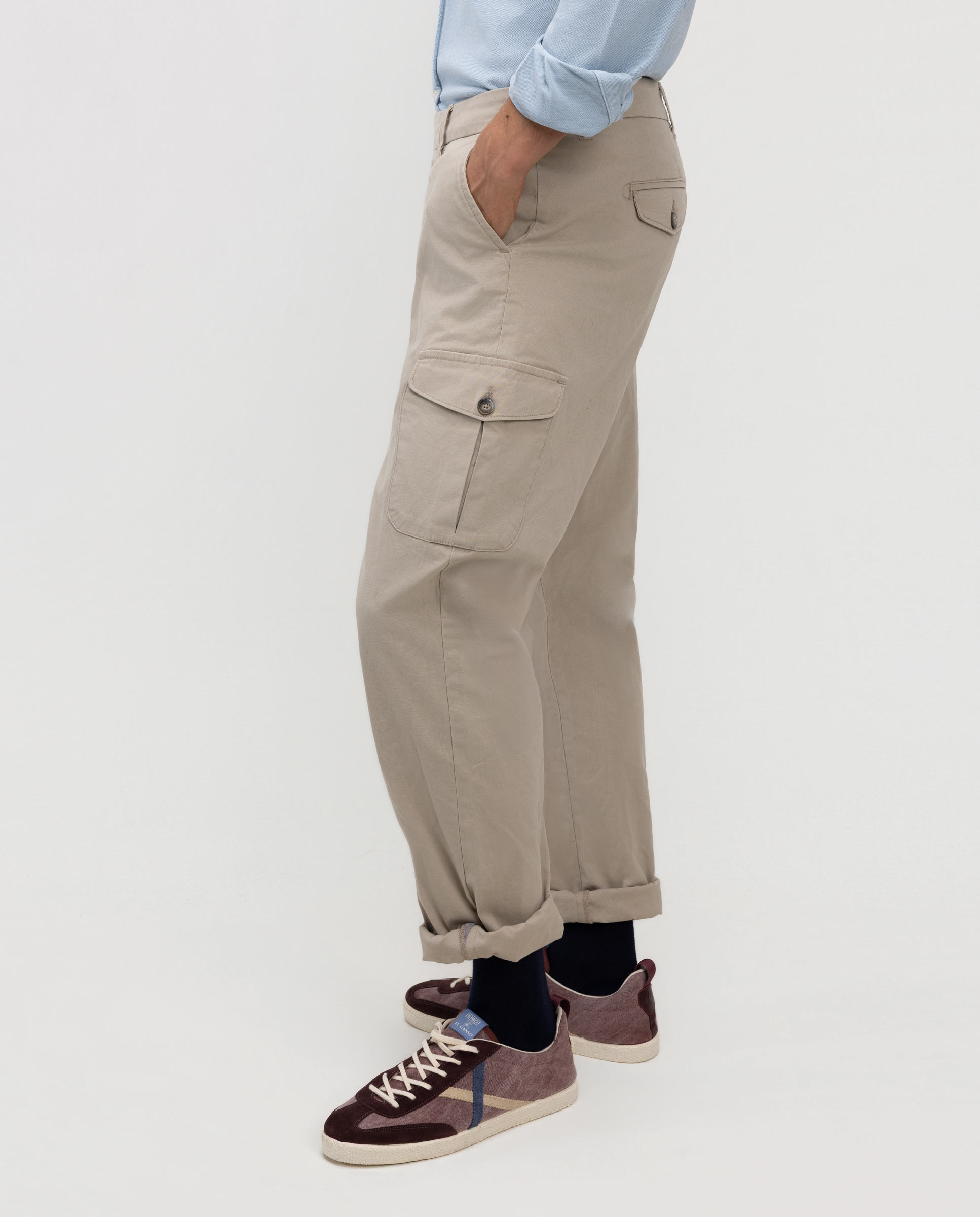 Pantalón de hombre cargo liso - El Ganso - Beige Beige-3