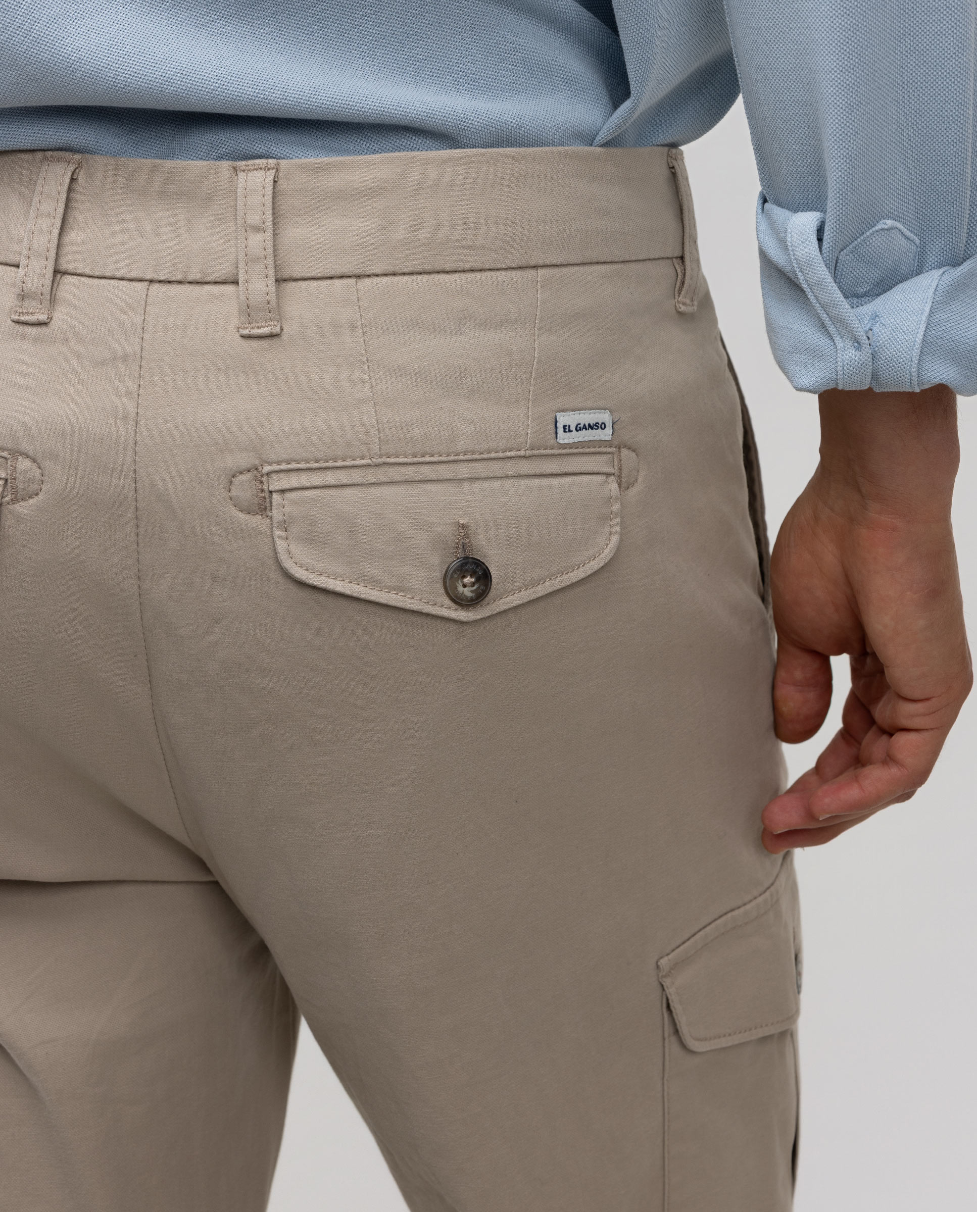 Pantalón de hombre cargo liso - El Ganso - Beige Beige-4