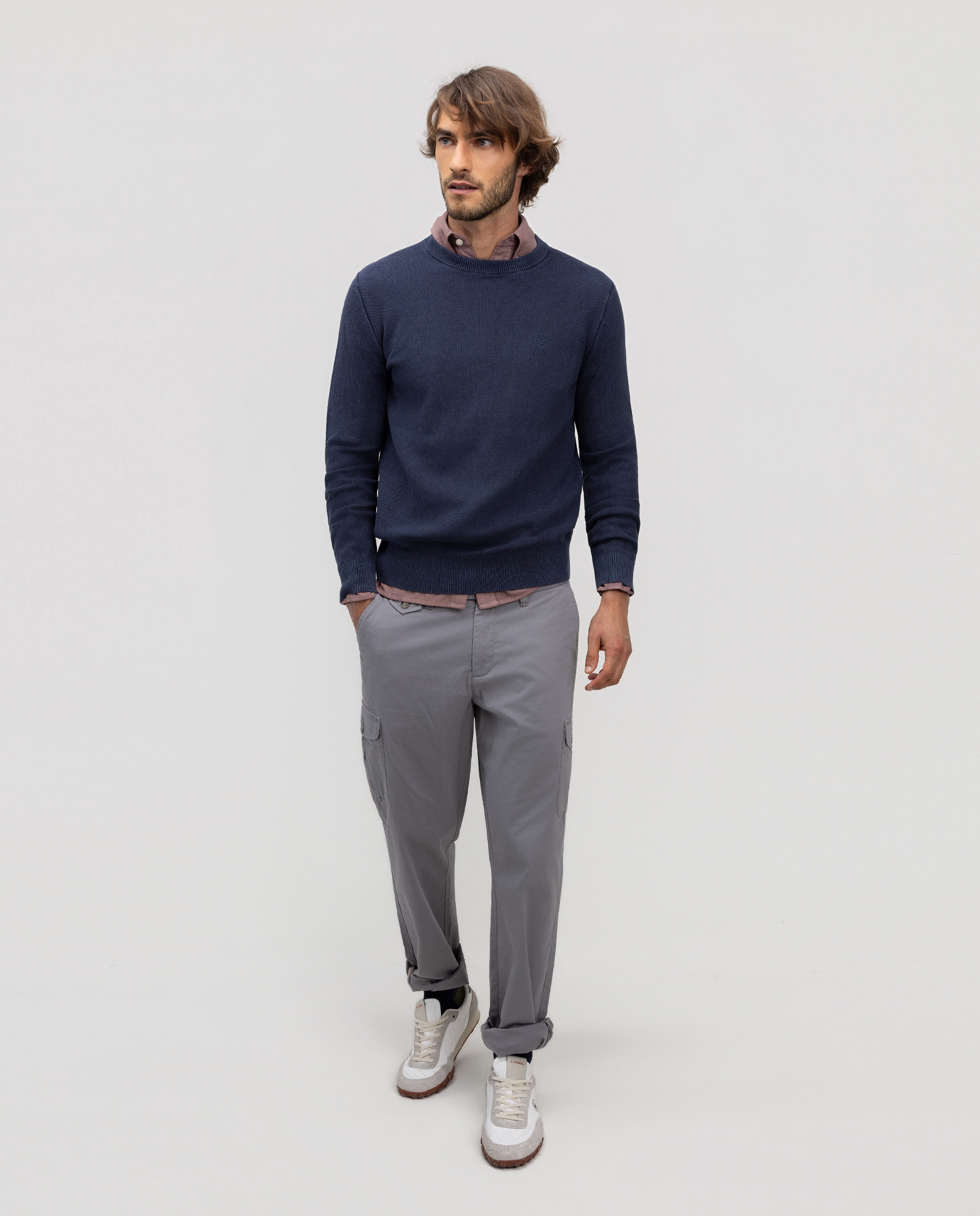 Pantalón de hombre cargo liso - El Ganso - Gris Gris-1
