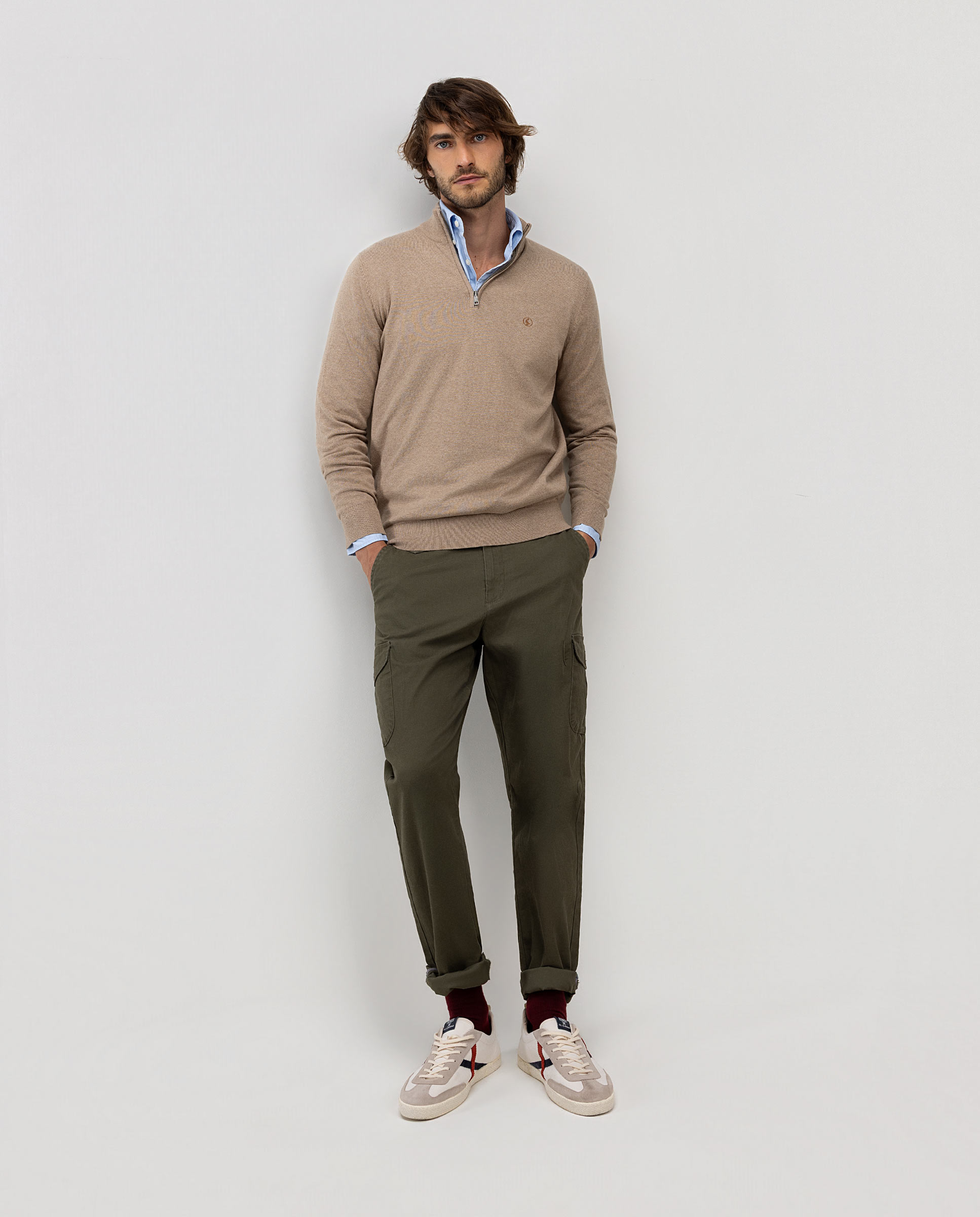 Pantalón de hombre cargo liso - El Ganso - Verde Verde-1