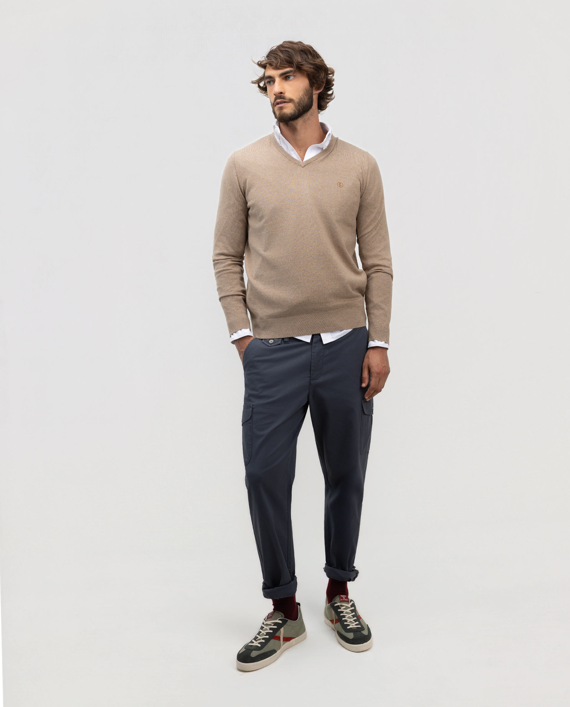 Pantalón de hombre cargo liso - El Ganso - Azul marino Azul marino-1