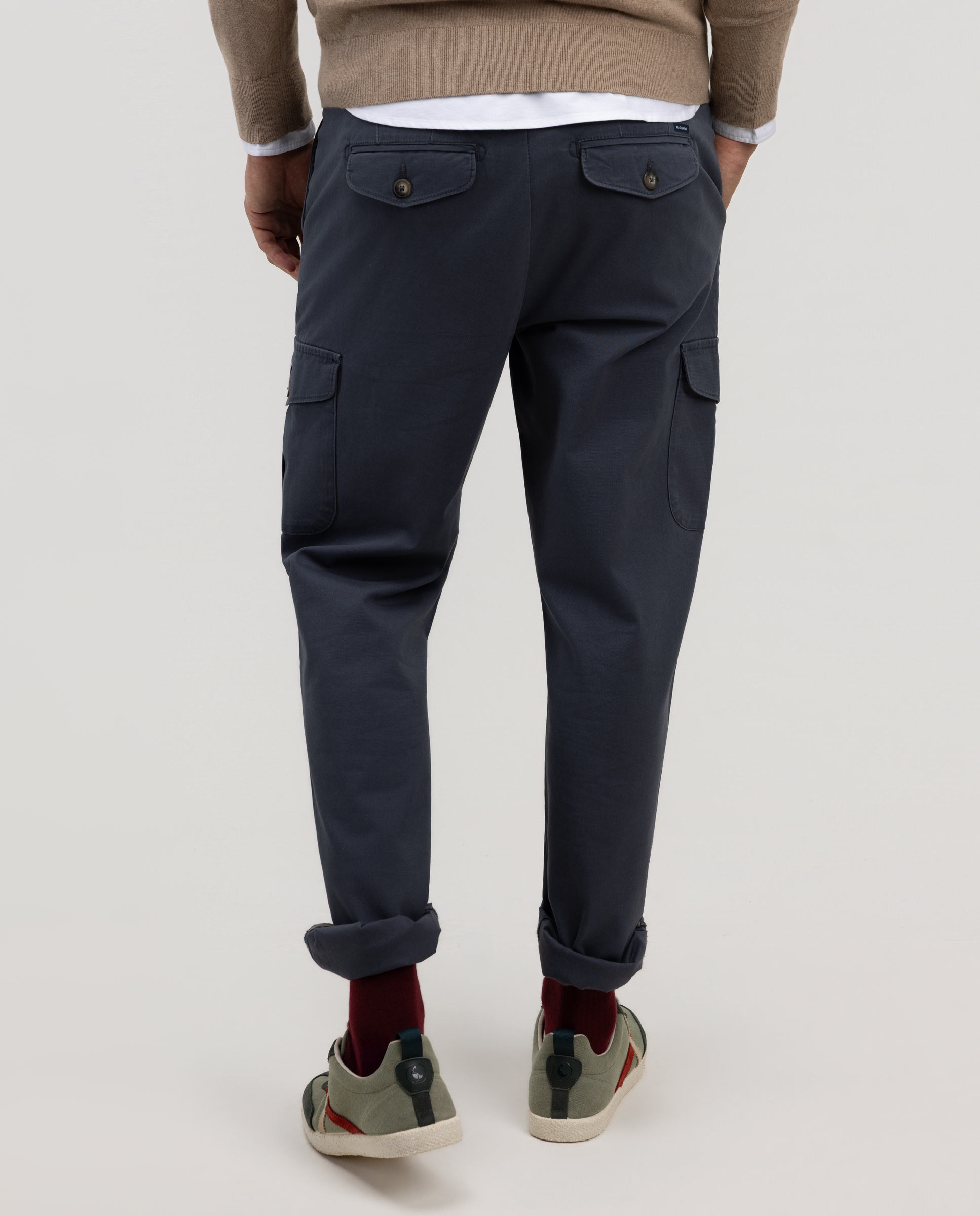 Pantalón de hombre cargo liso - El Ganso - Azul marino Azul marino-3
