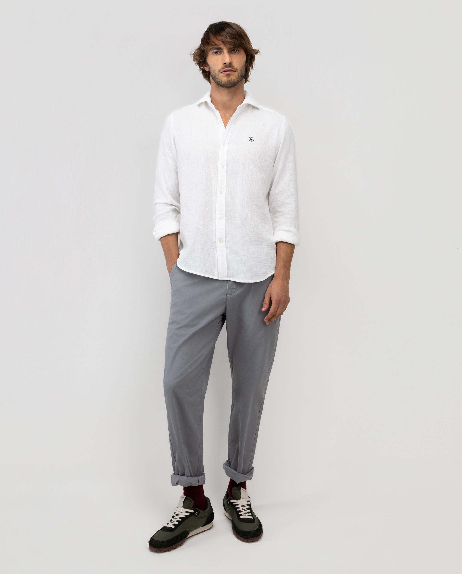 Pantalón de hombre judo liso - El Ganso - Gris Gris-1