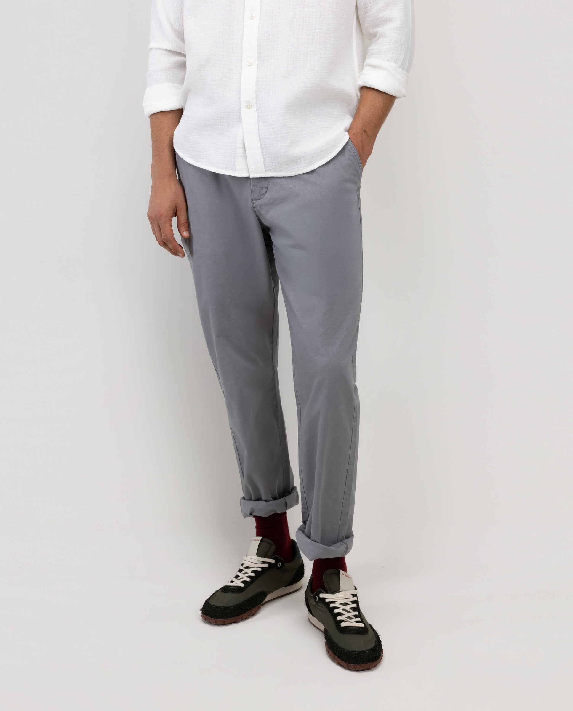 Pantalón de hombre judo liso - El Ganso - Gris Gris-2