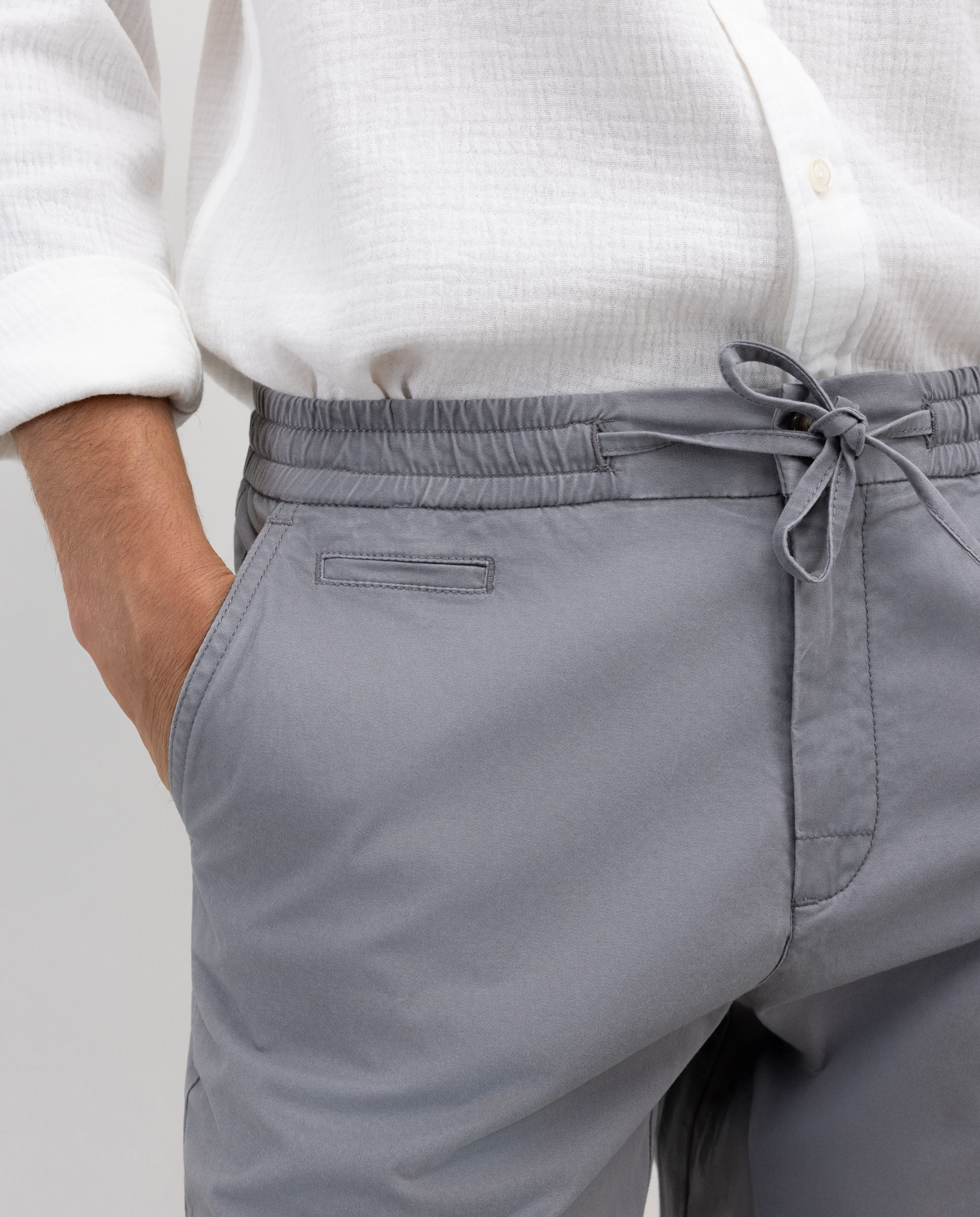 Pantalón de hombre judo liso - El Ganso - Gris Gris-4