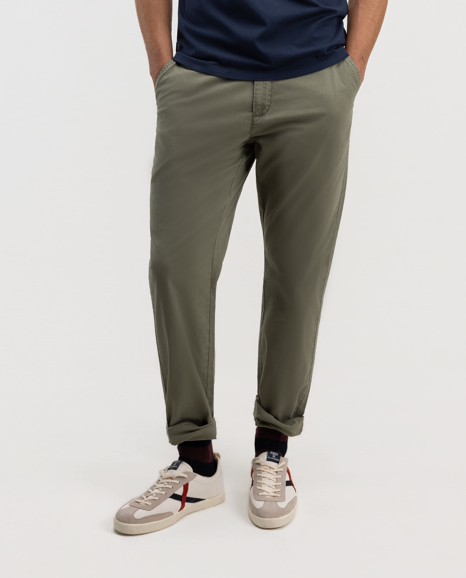 Pantalón de hombre judo liso - El Ganso - Verde Verde-2