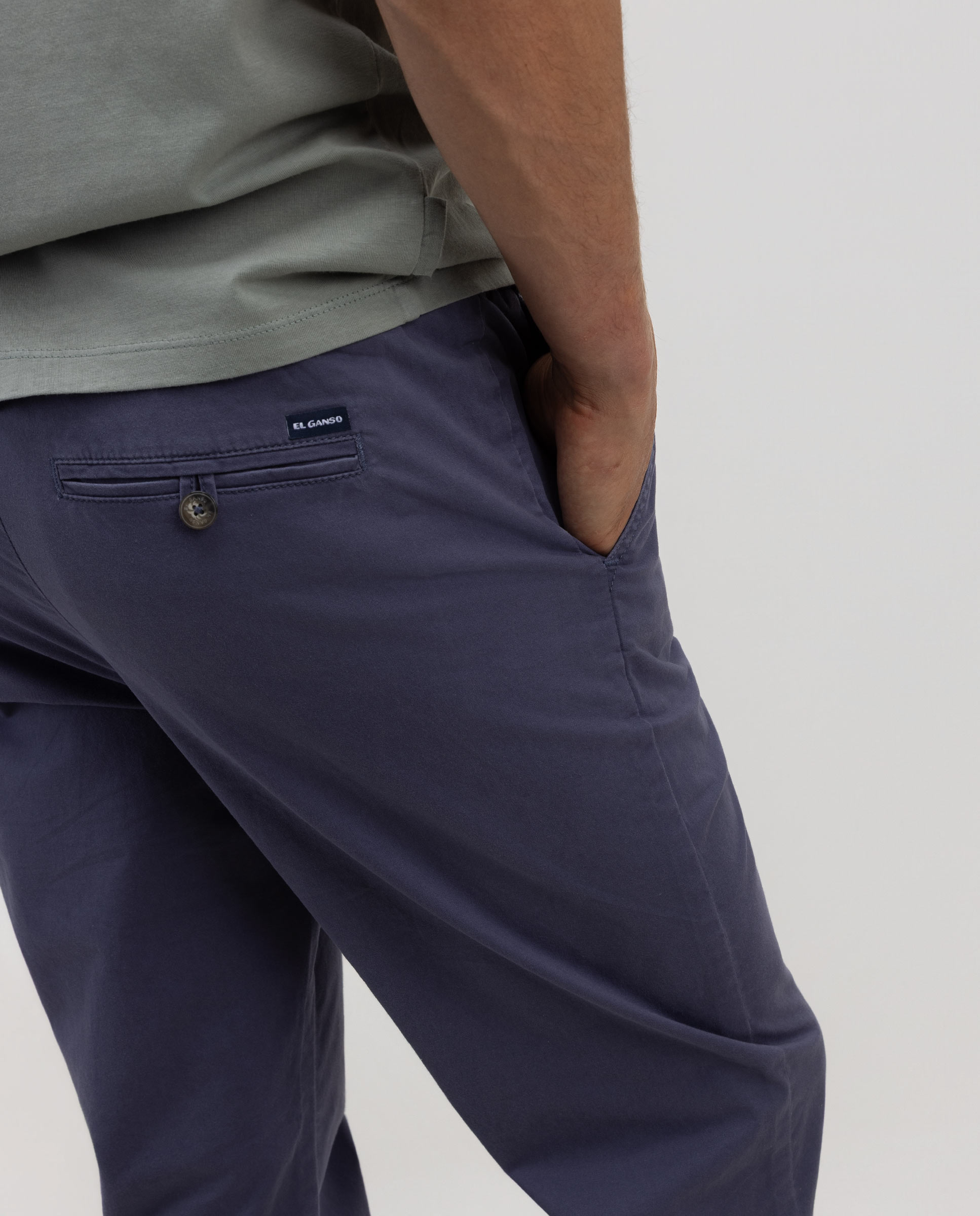 Pantalón de hombre judo liso - El Ganso - Azul marino Azul marino-4