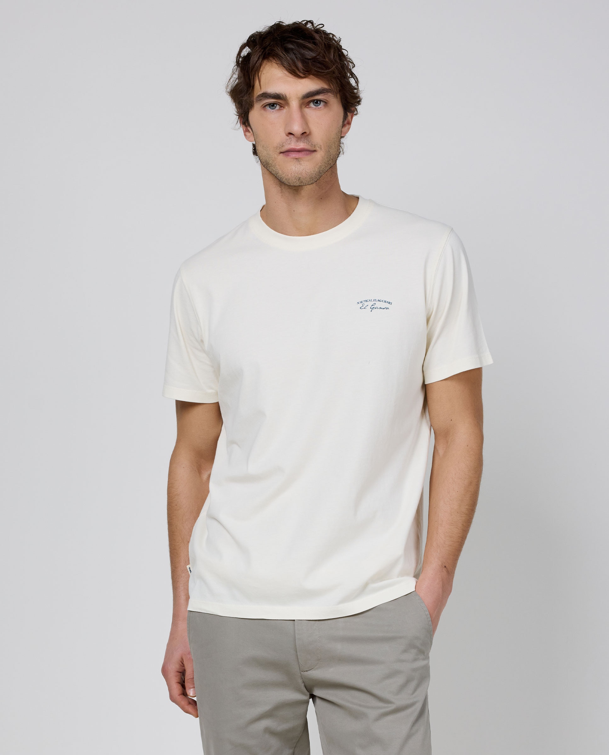 El Ganso - Camiseta de manga corta de hombre banderas.