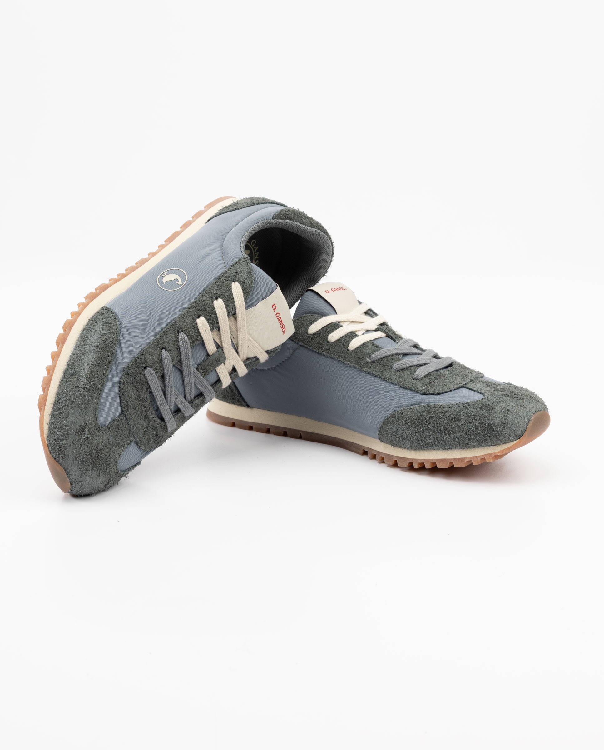 Zapatilla de hombre running de nylón - El Ganso - Gris Gris-2