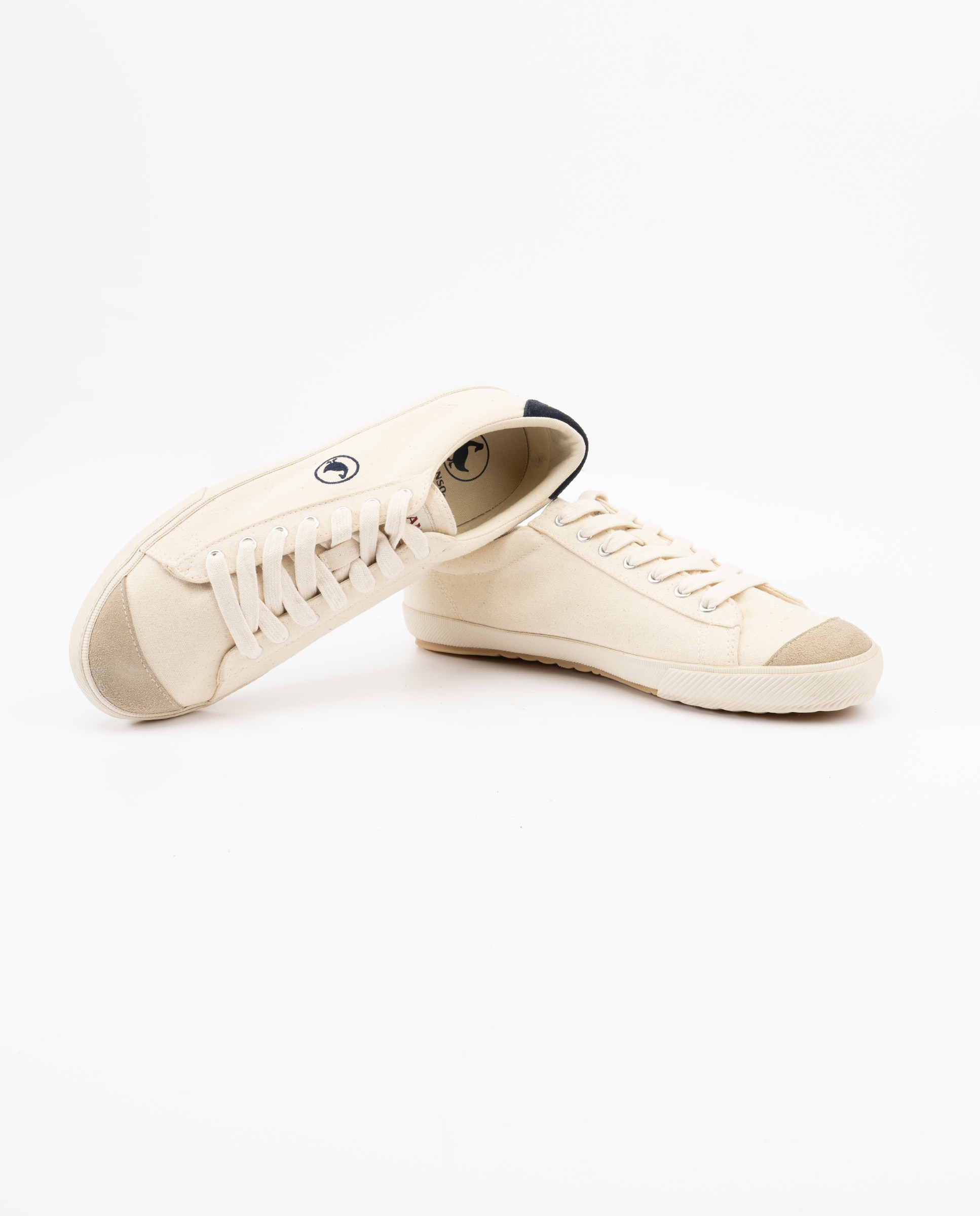 Zapatilla de hombre low top garment dyed liso - El Ganso - Crudo Crudo-2