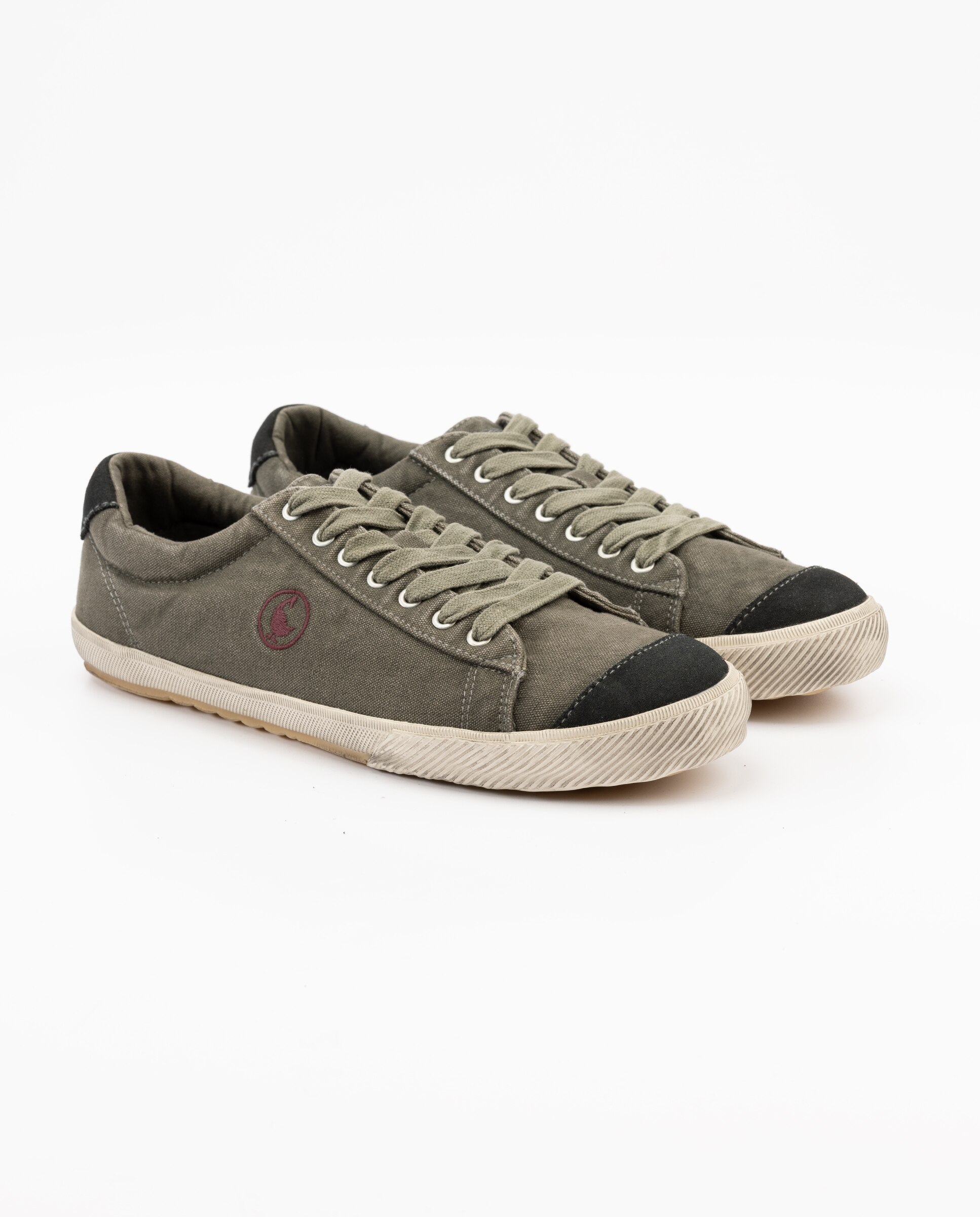 Zapatilla de hombre low top garment dyed liso - El Ganso - Gris Gris-3