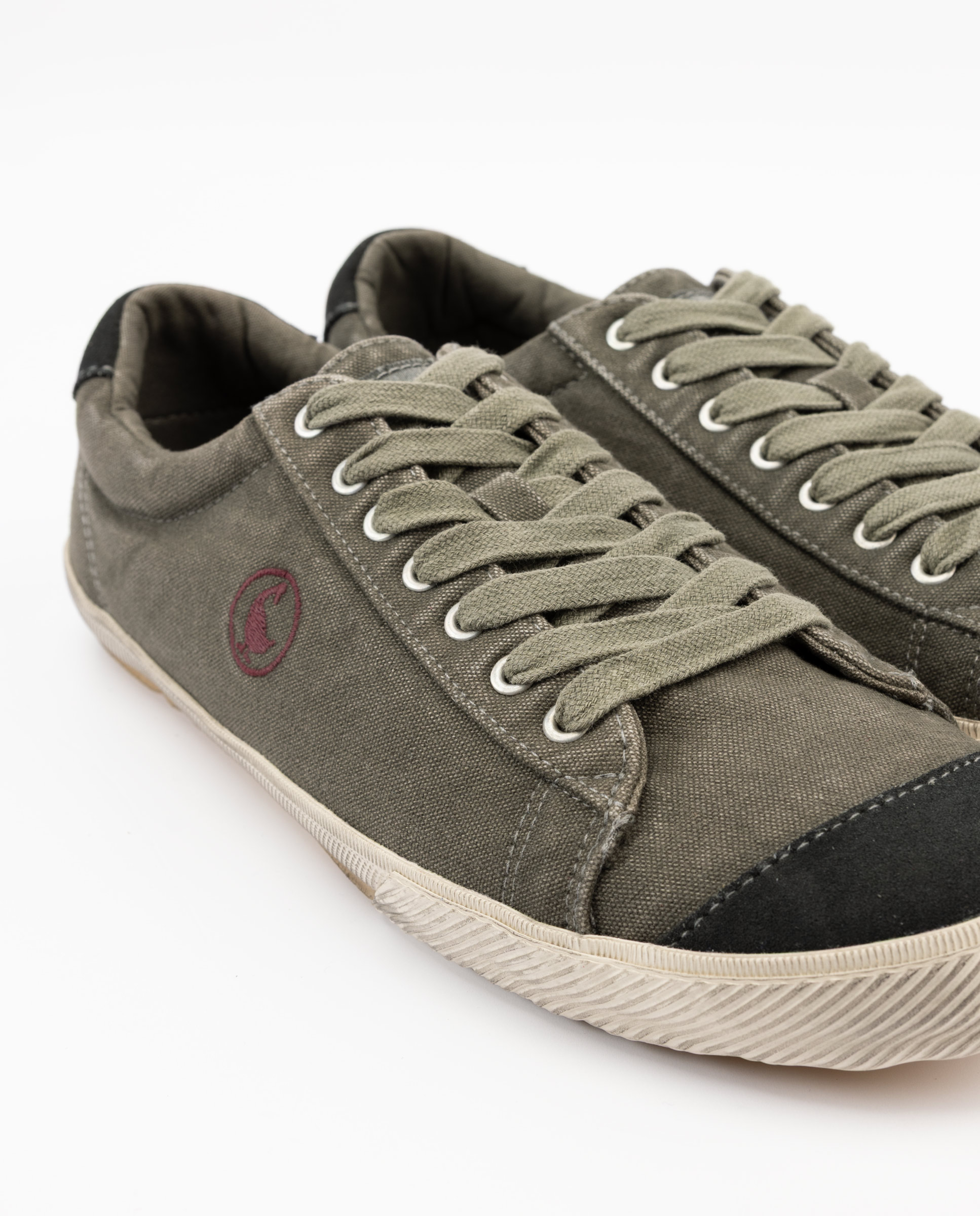 Zapatilla de hombre low top garment dyed liso - El Ganso - Gris Gris-4
