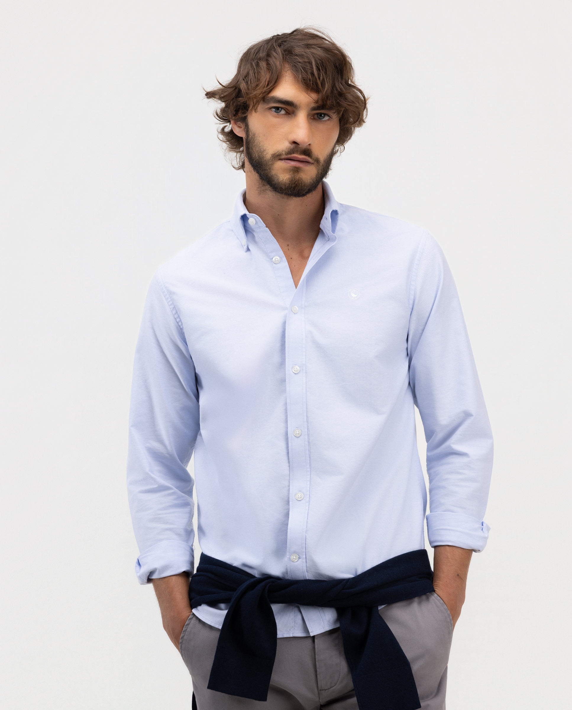 Camisa de hombre oxford lisa - El Ganso - Azul celeste Azul celeste-1