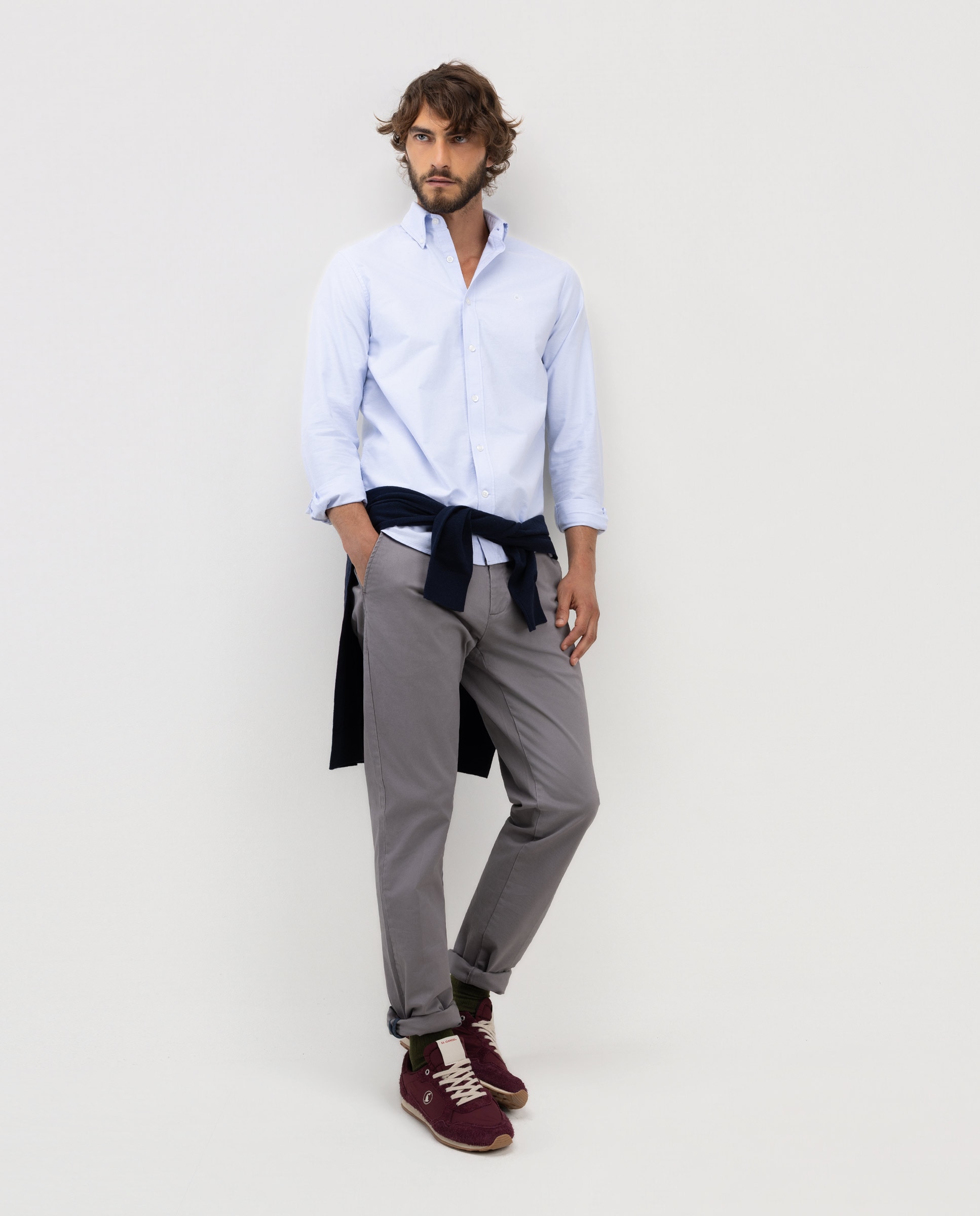 Camisa de hombre oxford lisa - El Ganso - Azul celeste Azul celeste-2