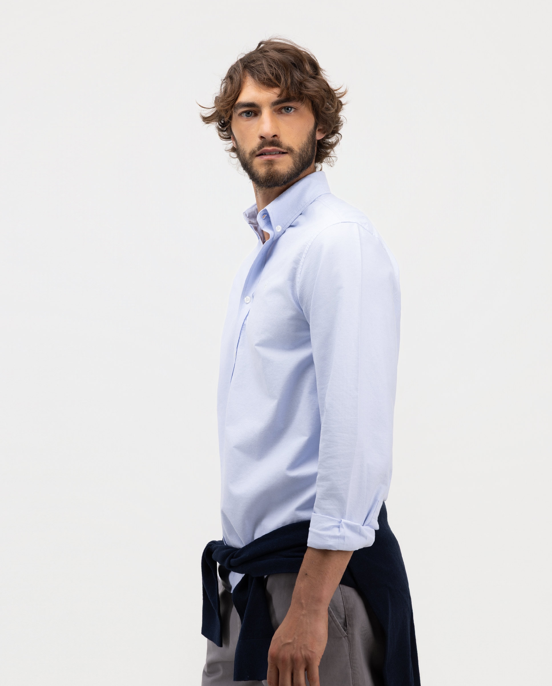 Camisa de hombre oxford lisa - El Ganso - Azul celeste Azul celeste-3