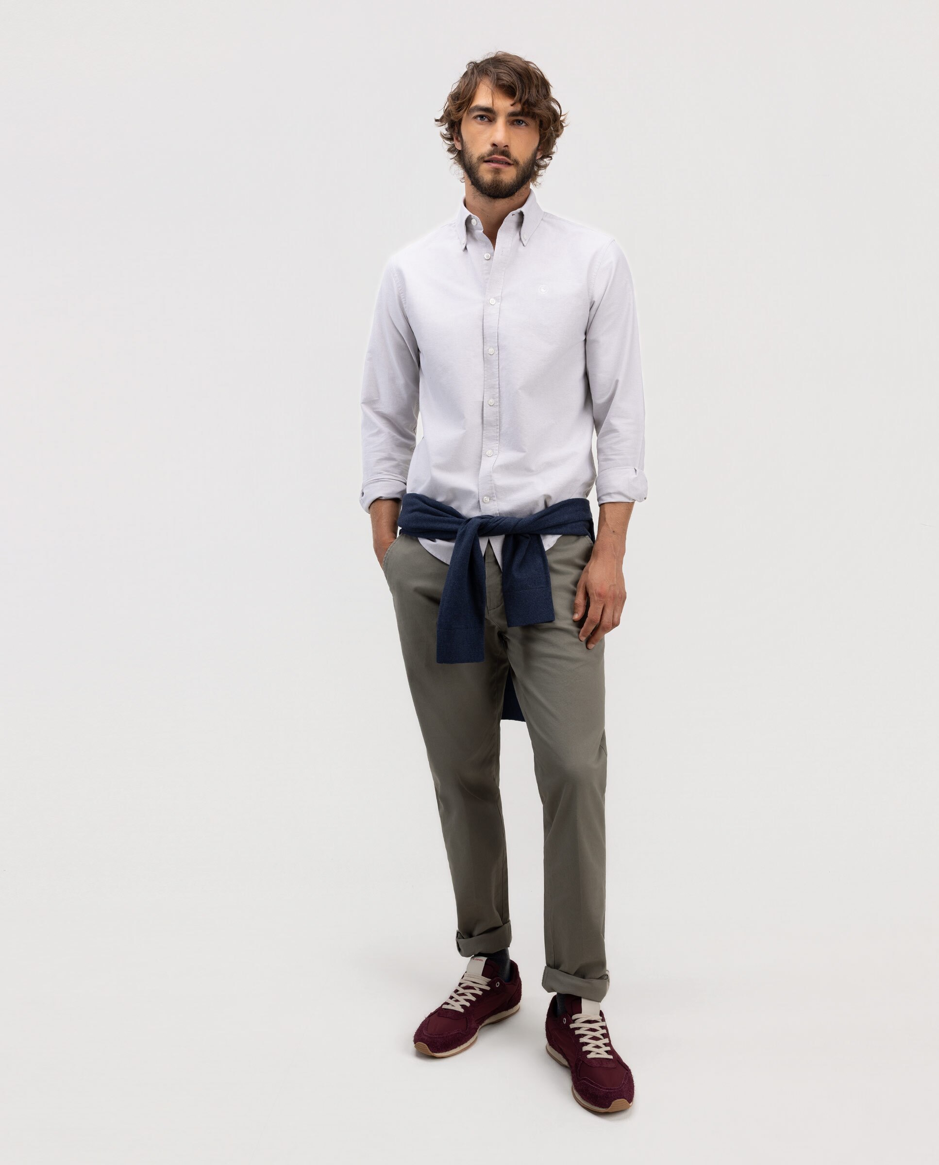 Camisa de hombre oxford lisa - El Ganso - Beige Beige-2
