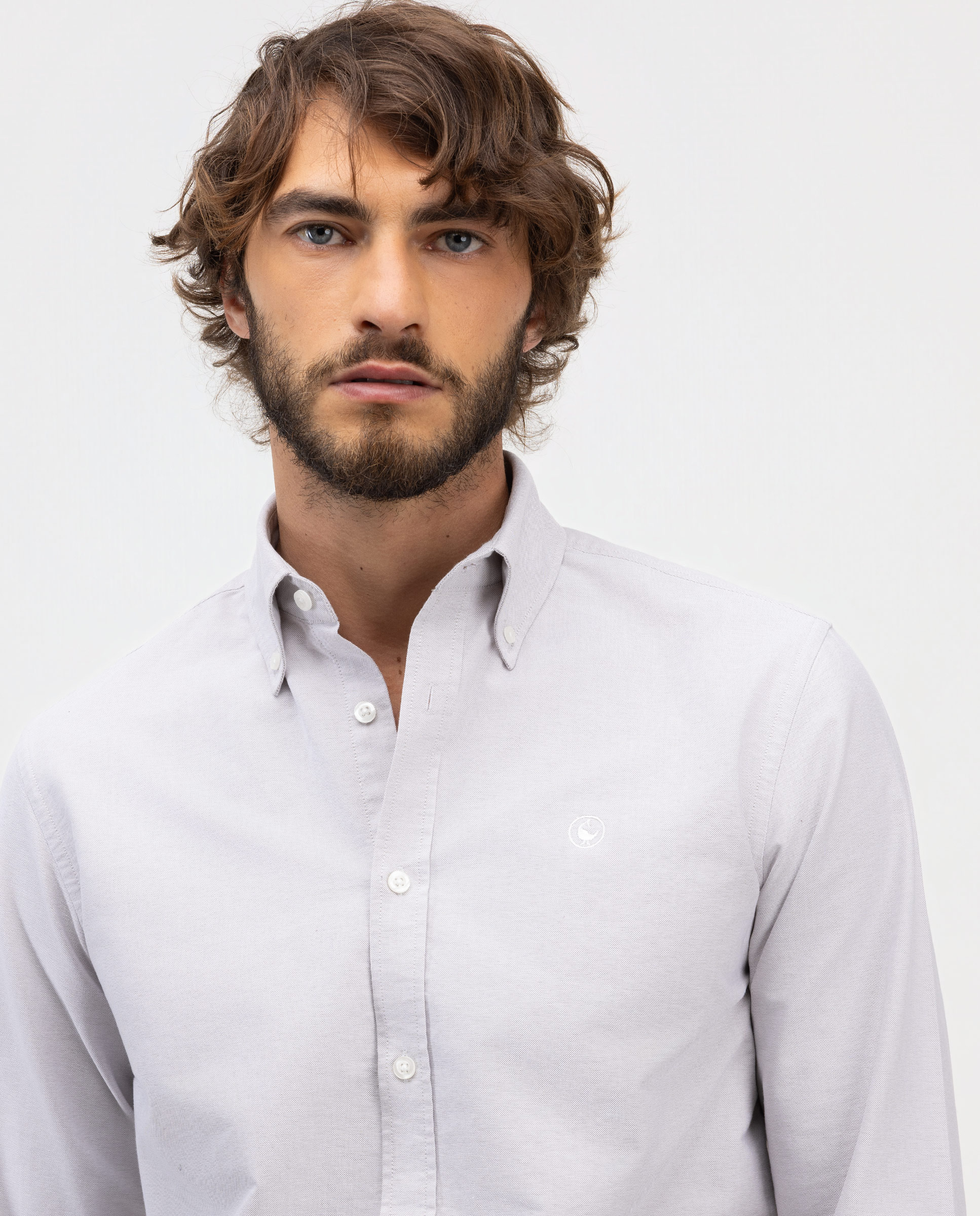 Camisa de hombre oxford lisa - El Ganso - Beige Beige-3