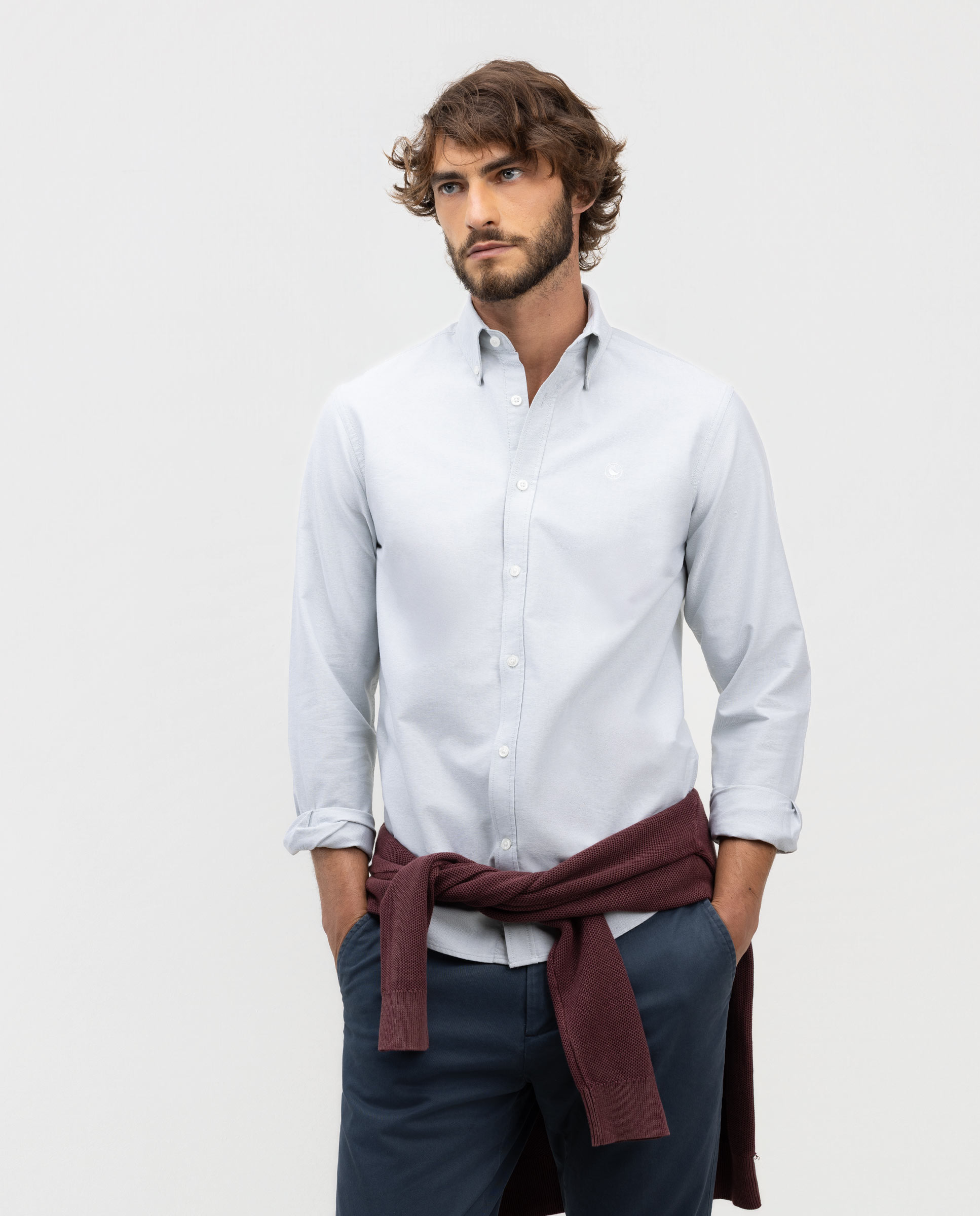 Camisa de hombre oxford lisa - El Ganso - Verde Verde-1