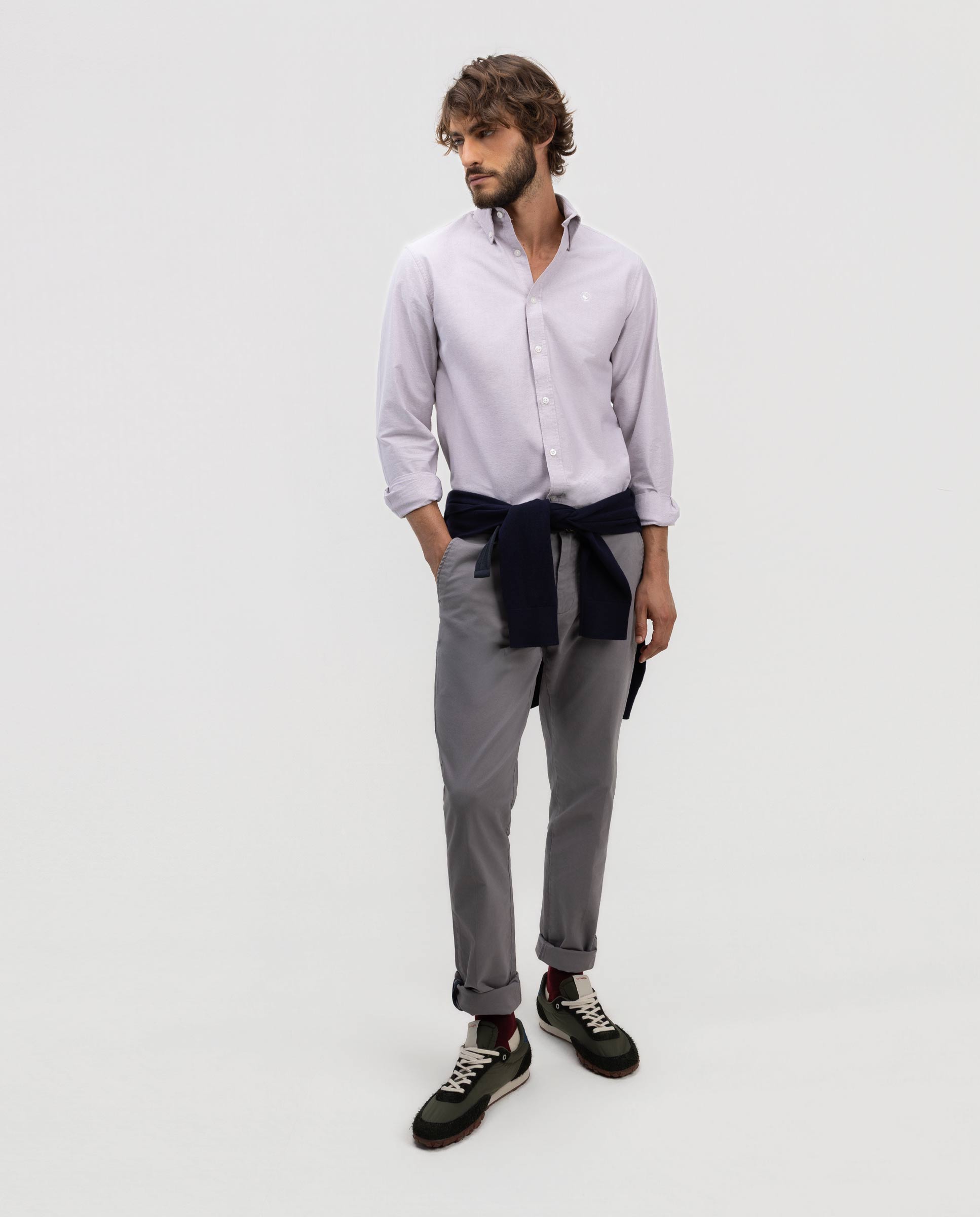 Camisa de hombre oxford lisa - El Ganso - Rojo Rojo-2