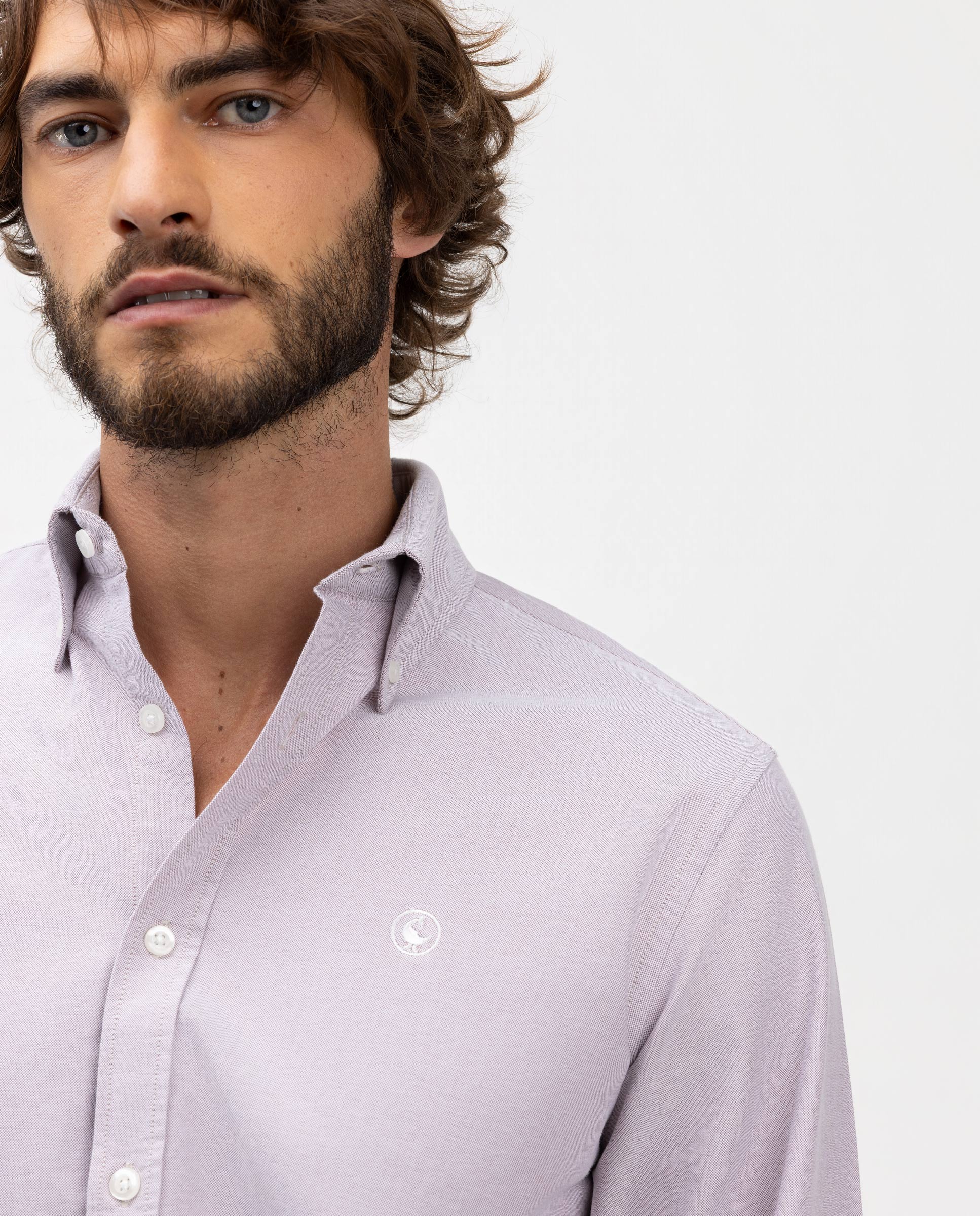 Camisa de hombre oxford lisa - El Ganso - Rojo Rojo-3