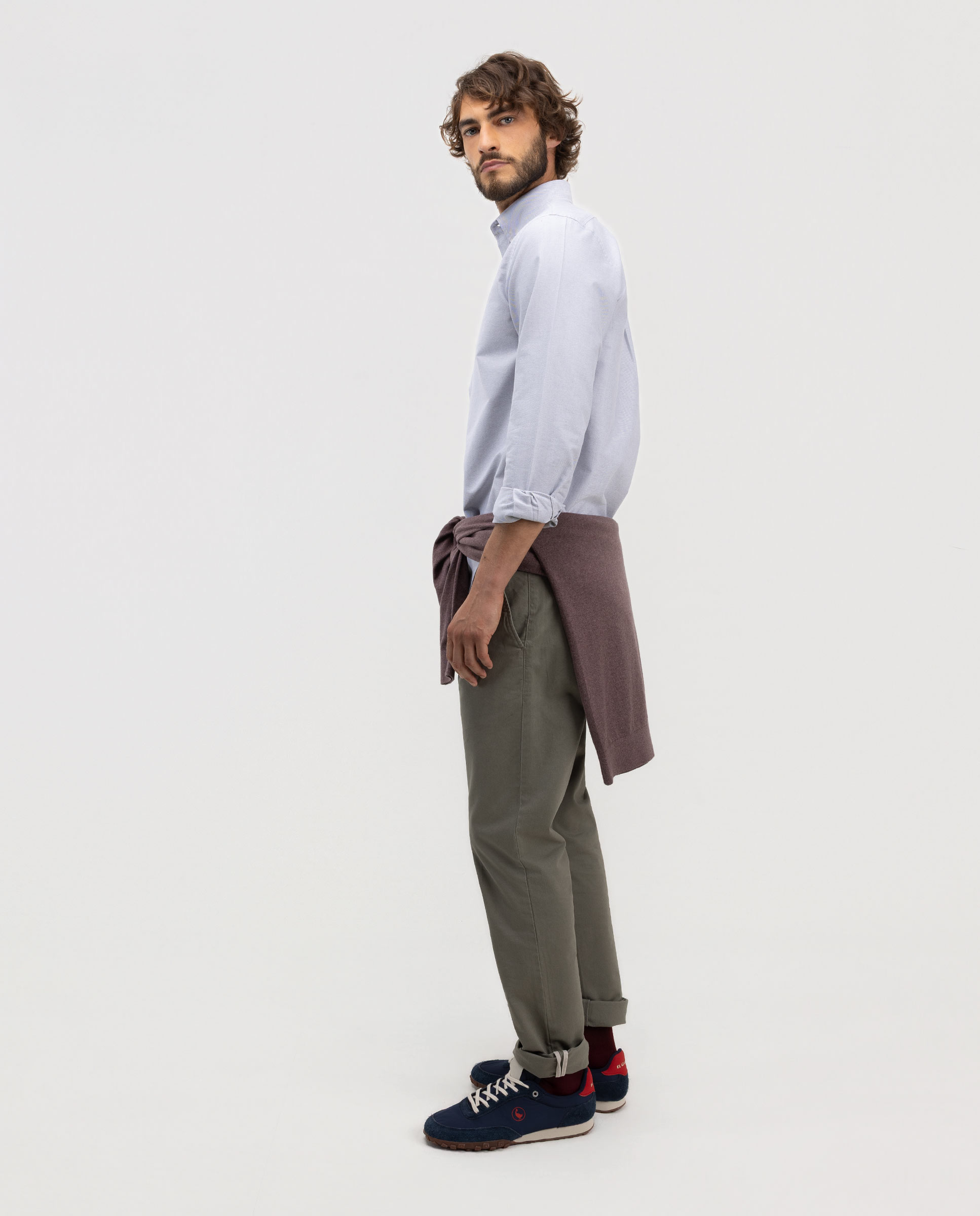 Camisa de hombre oxford lisa - El Ganso - Gris Gris-3