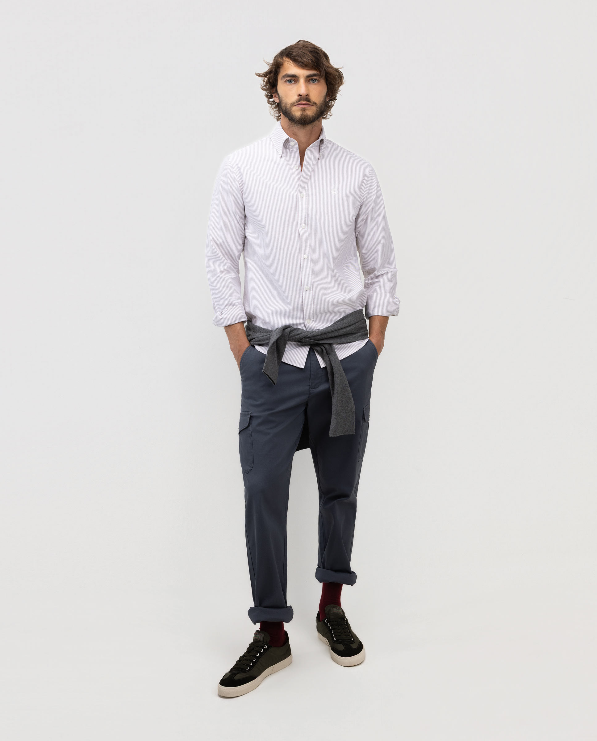 Camisa de hombre oxford yale - El Ganso - Rojo Rojo-2