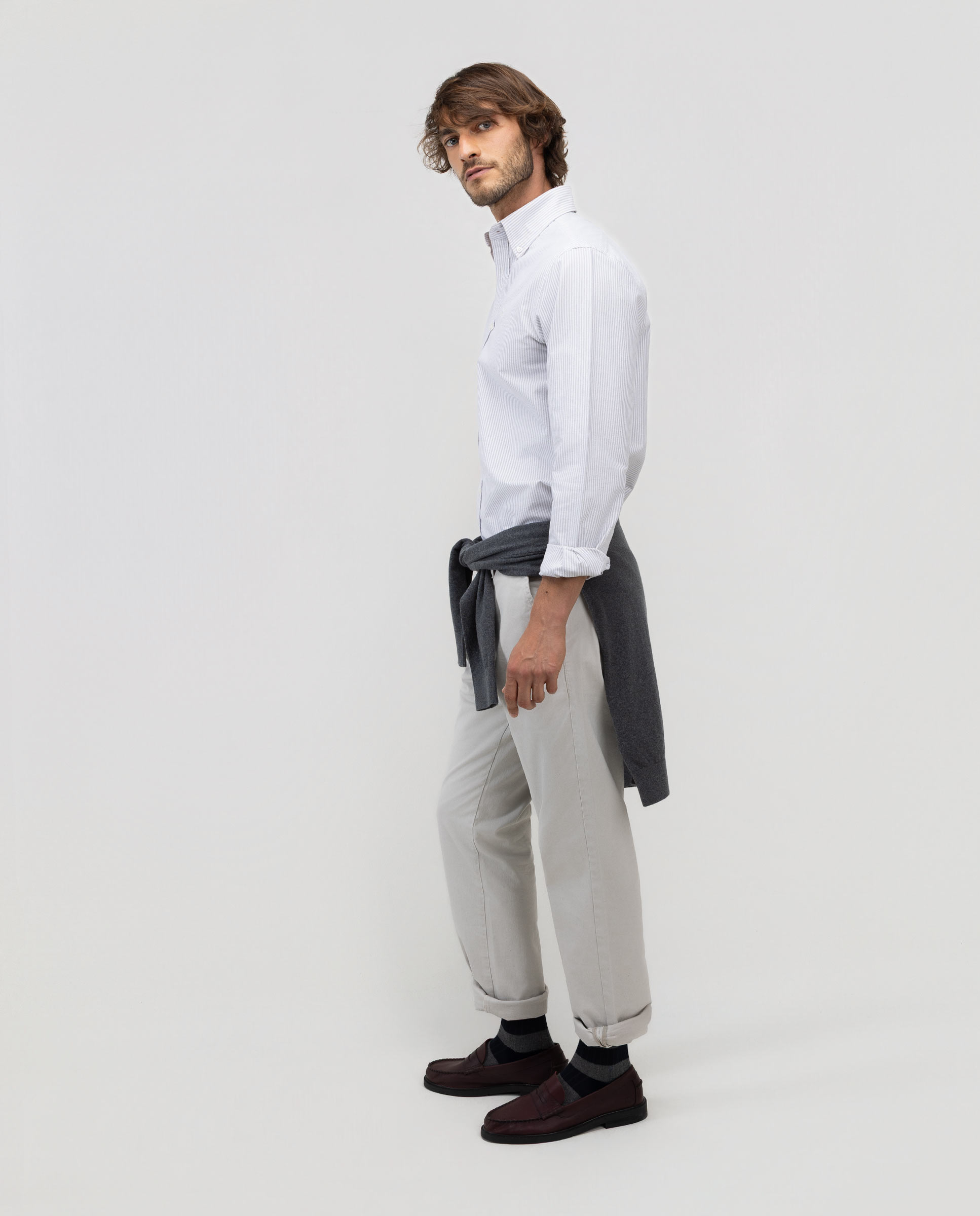 Imagen 3 de Camisa de hombre oxford yale - El Ganso - Gris Gris