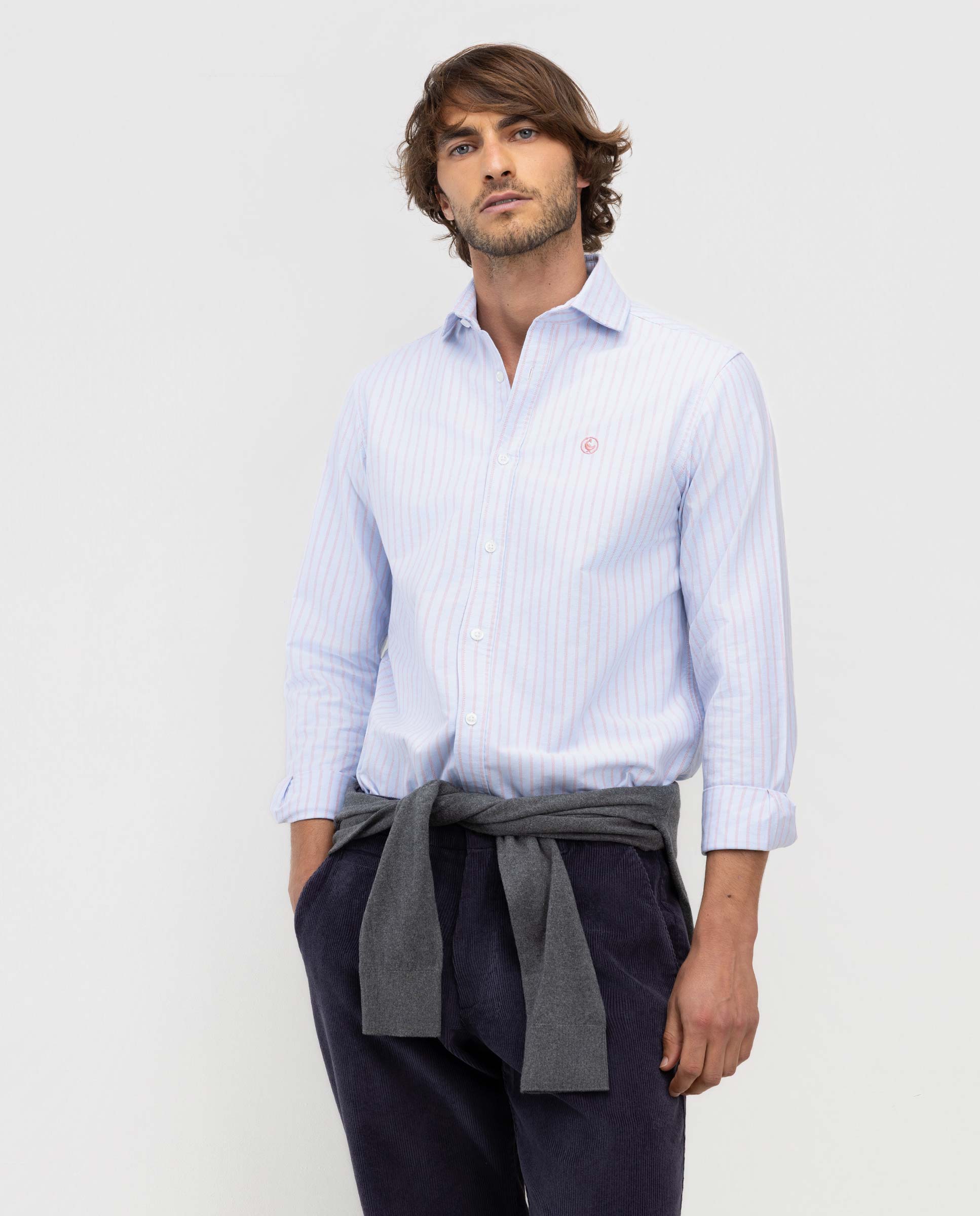 Camisa de hombre oxford butcher - El Ganso - Rosa Rosa-1