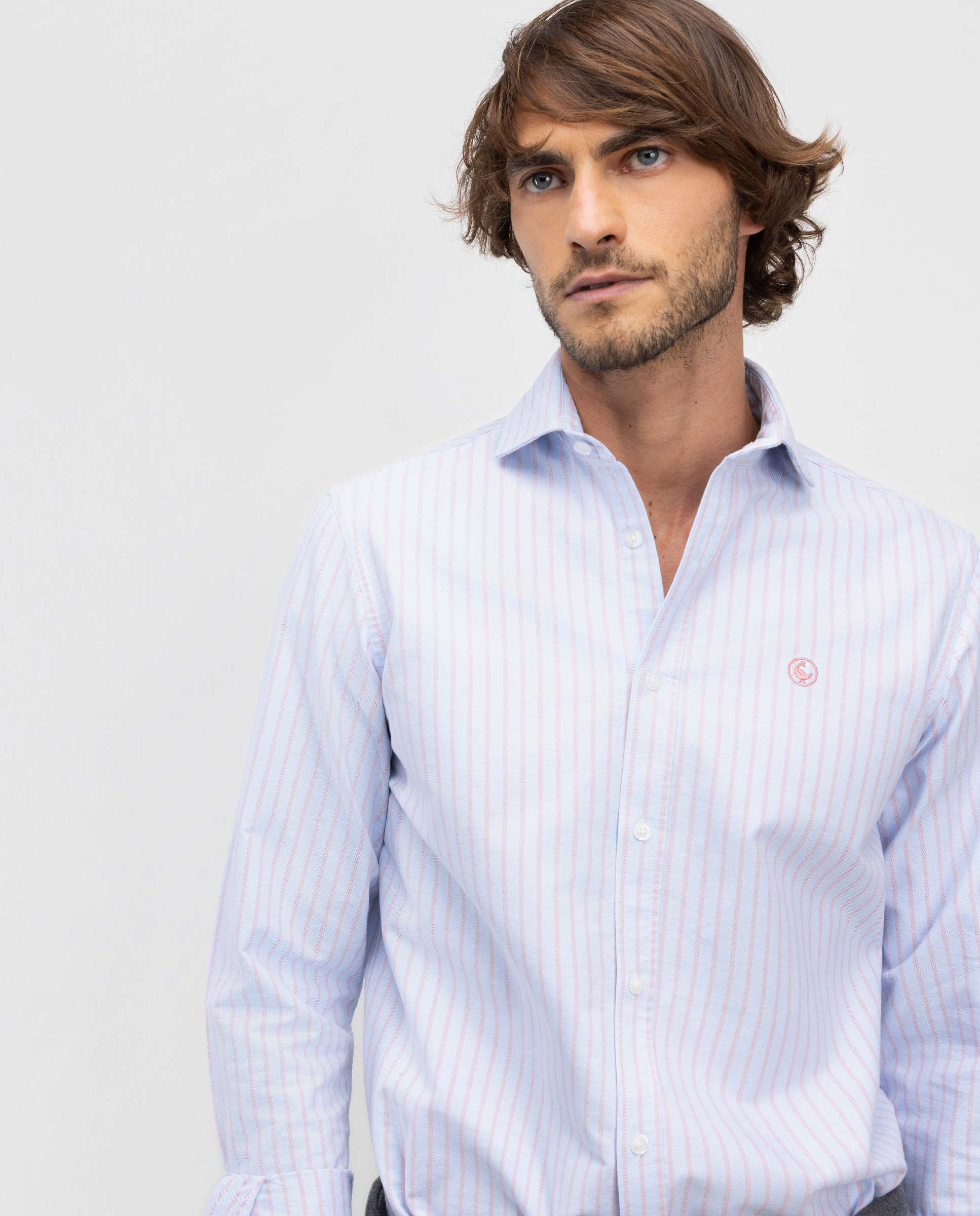 Camisa de hombre oxford butcher - El Ganso - Rosa Rosa-3