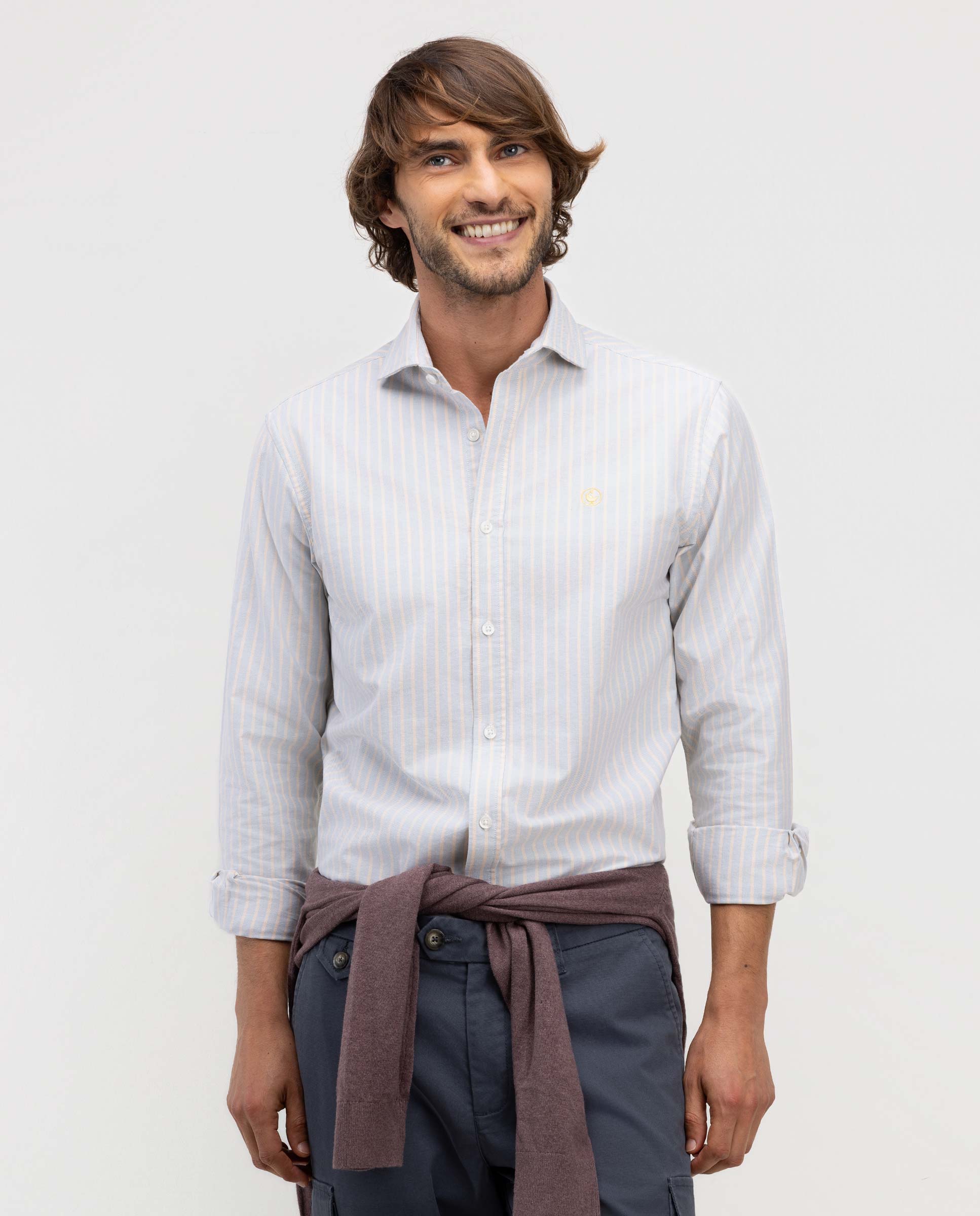 Camisa de hombre oxford butcher - El Ganso - Naranja Naranja-1