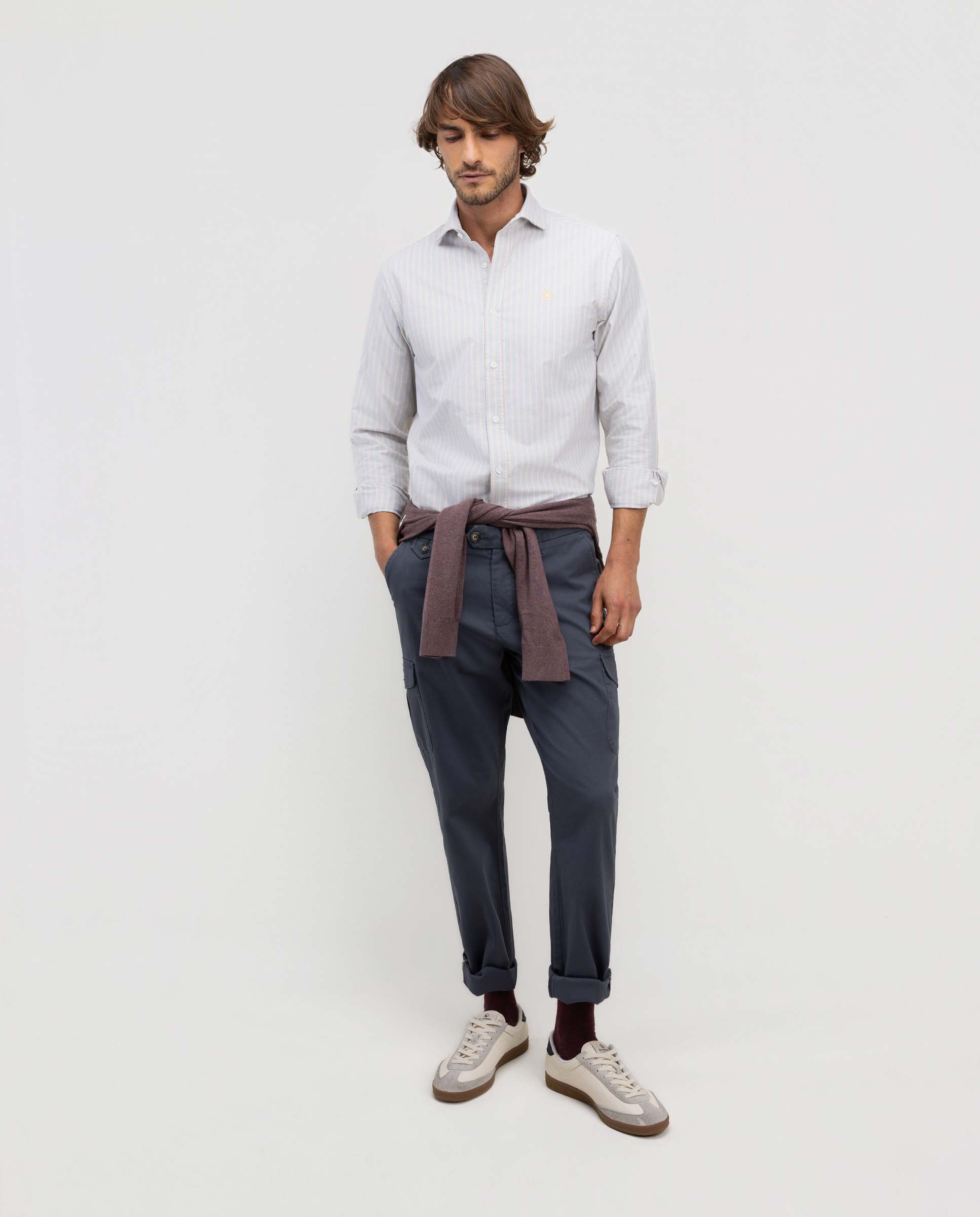 Camisa de hombre oxford butcher - El Ganso - Naranja Naranja-2