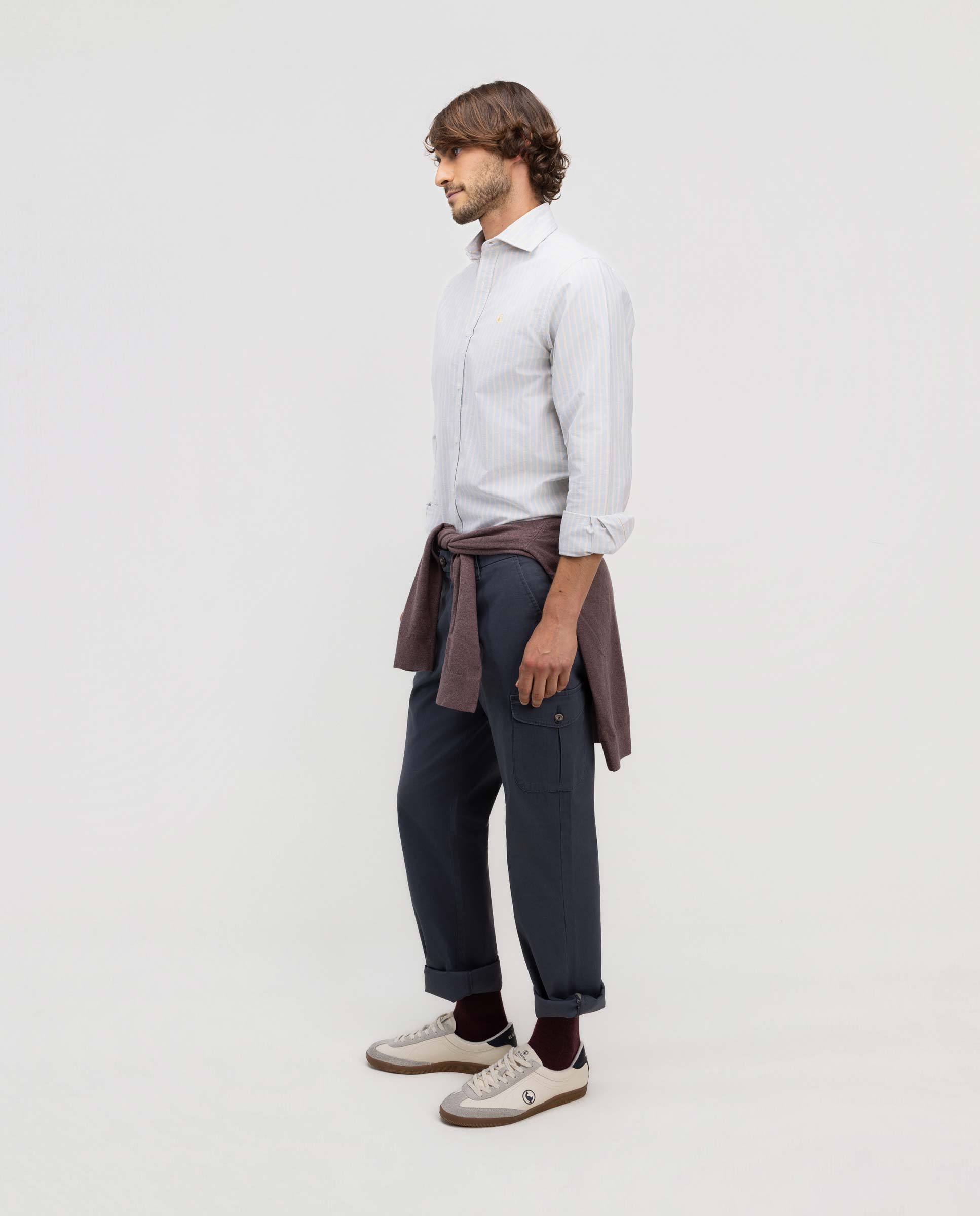 Camisa de hombre oxford butcher - El Ganso - Naranja Naranja-3