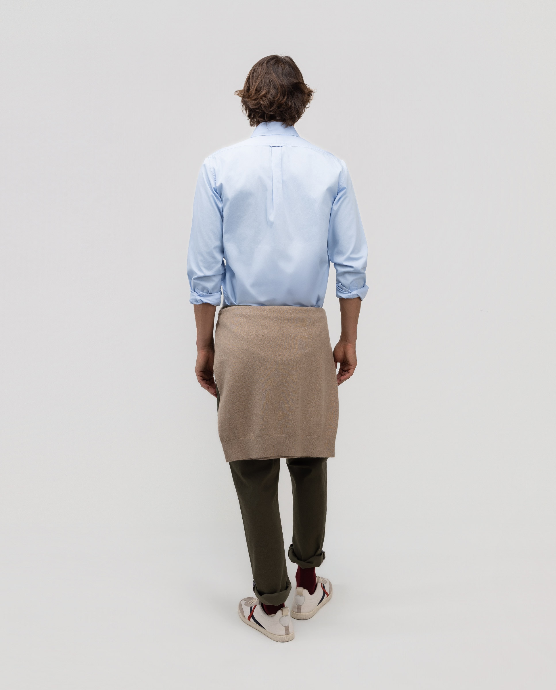 Camisa de hombre garment dyed lisa - El Ganso - Azul celeste Azul celeste-4