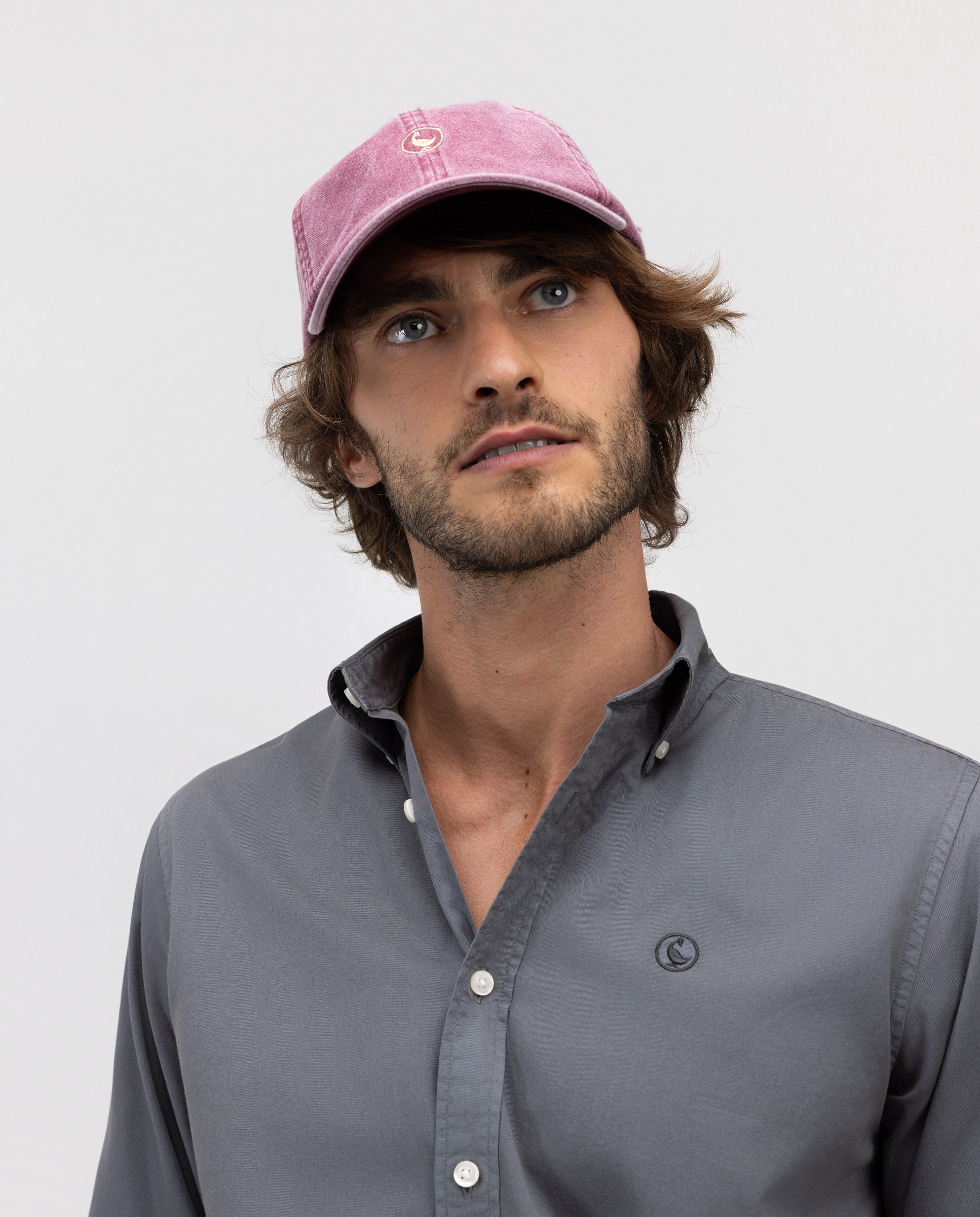 Camisa de hombre garment dyed lisa - El Ganso - Gris Gris-3