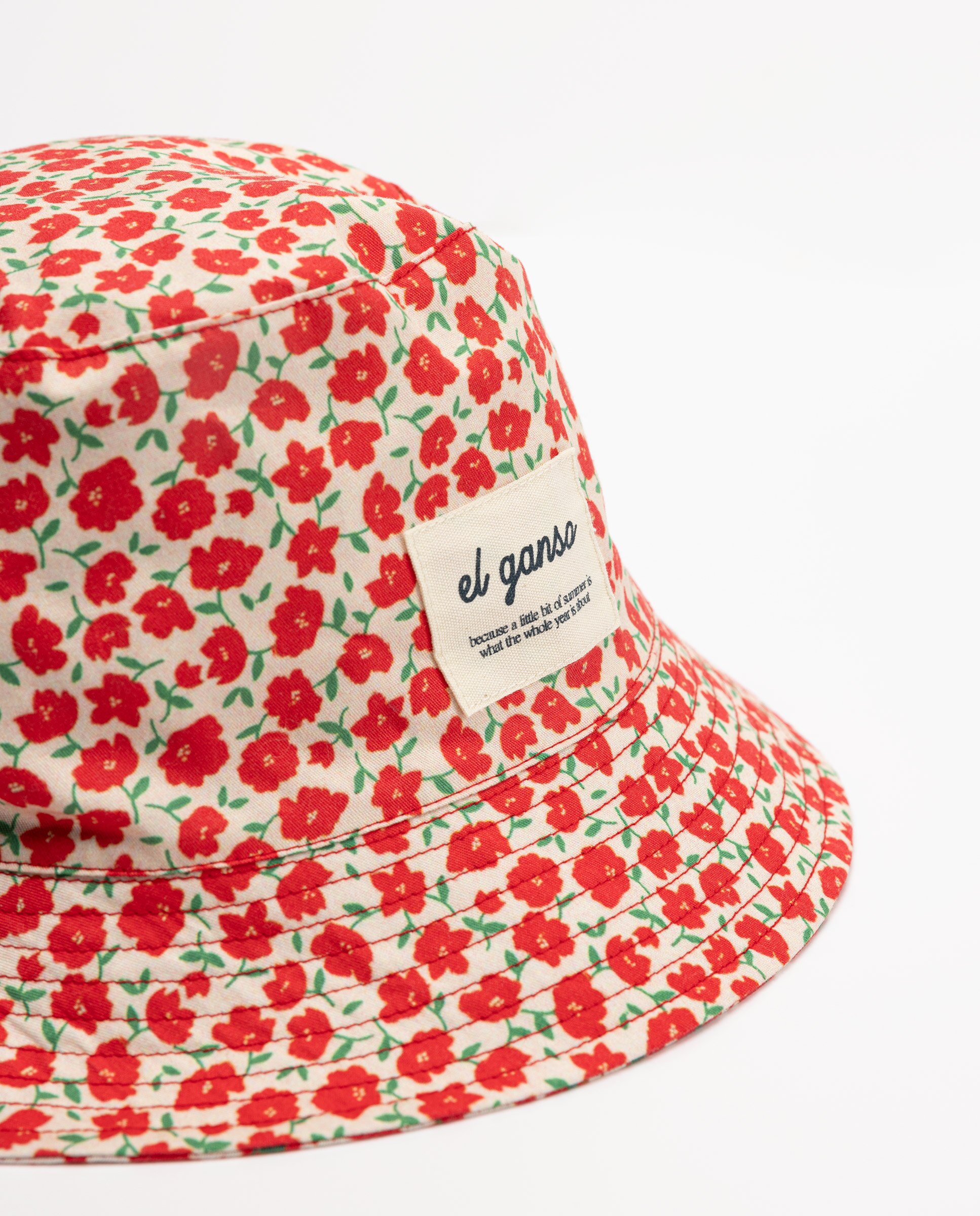 Gorro stella flores y rojo - El Ganso - Blanco Blanco-2