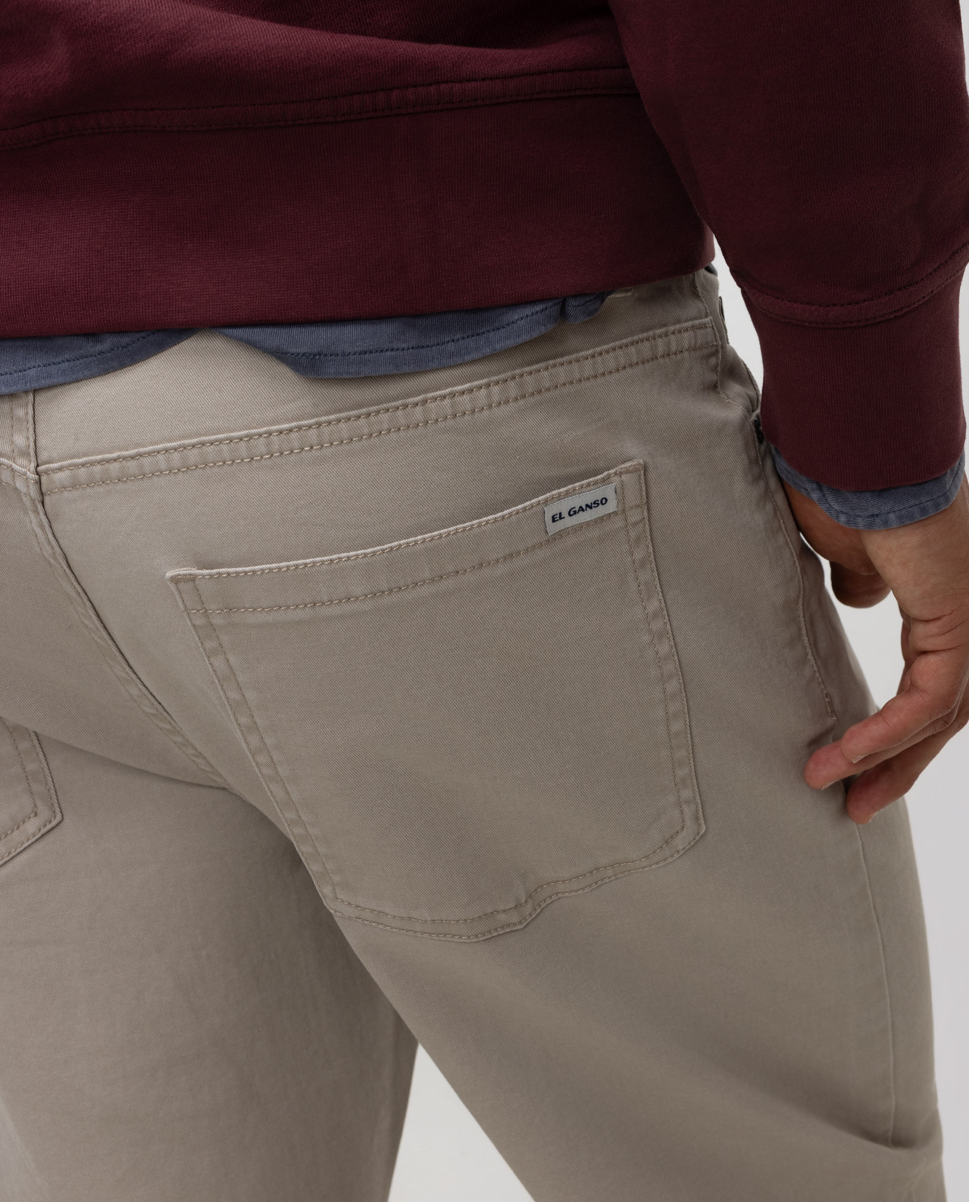 Pantalón de hombre 5 bolsillos liso - El Ganso - Beige Beige-4
