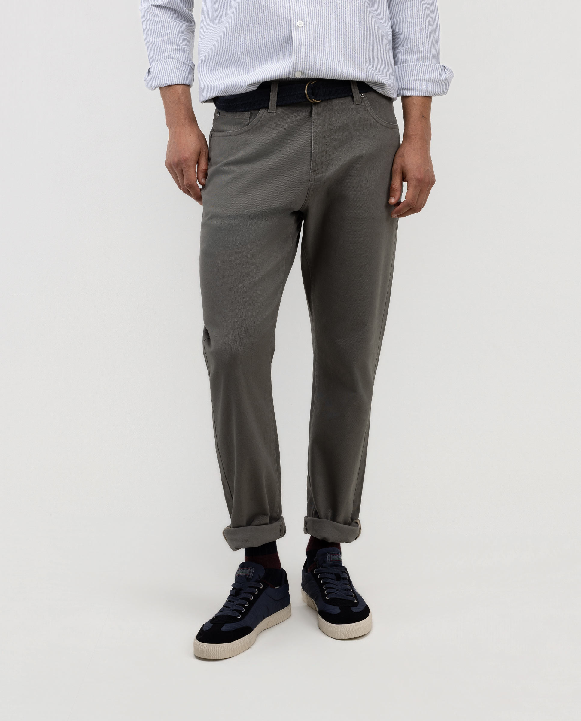 Pantalón de hombre 5 bolsillos liso - El Ganso - Verde Verde-2